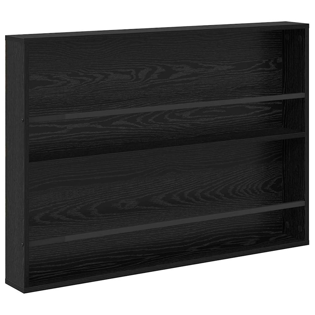 Tijdschrift Rek Zwart Eiken 100 x 12 x 70 cm Bewerkt hout is nu te koop bij PeponiXL, paradijselijk wonen!