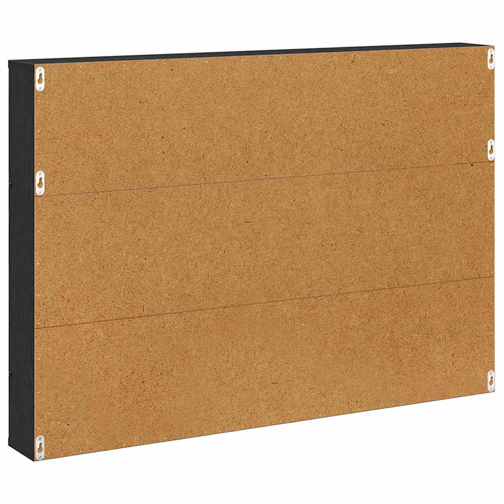Tijdschrift Rek 2 pcs Zwart Eiken 100 x 12 x 70 cm Bewerkt hout is nu te koop bij PeponiXL, paradijselijk wonen!