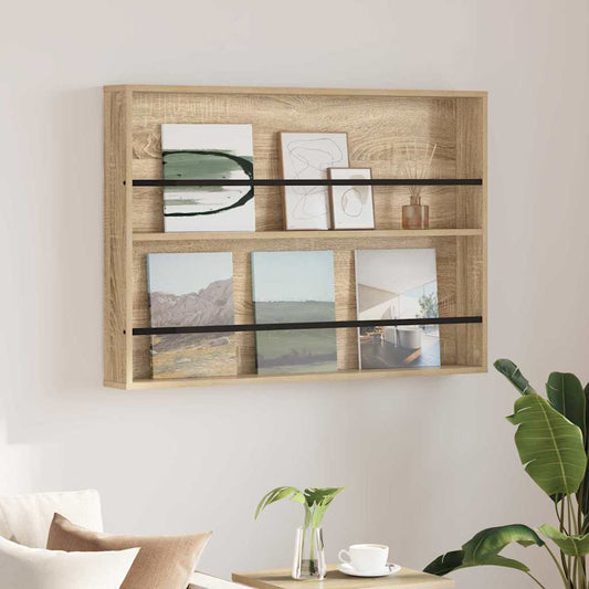 Tijdschrift Rek Sonoma Eiken 100 x 12 x 70 cm Bewerkt hout is nu te koop bij PeponiXL, paradijselijk wonen!