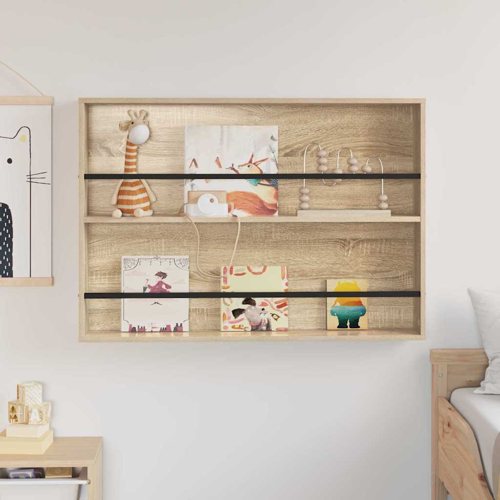 Tijdschrift Rek Sonoma Eiken 100 x 12 x 70 cm Bewerkt hout is nu te koop bij PeponiXL, paradijselijk wonen!