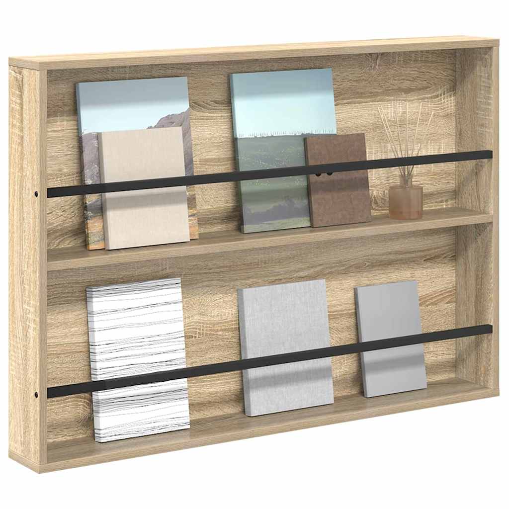 Tijdschrift Rek Sonoma Eiken 100 x 12 x 70 cm Bewerkt hout is nu te koop bij PeponiXL, paradijselijk wonen!