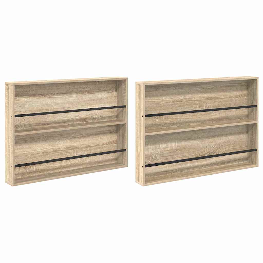 Tijdschrift Rek met plank 2 pcs Sonoma Eiken 100 x 12 x 70 cm is nu te koop bij PeponiXL, paradijselijk wonen!