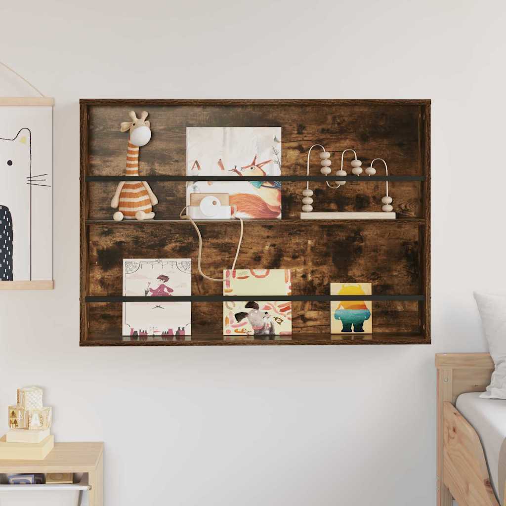 Tijdschrift Rek Gerookt eiken 100 x 12 x 70 cm Bewerkt hout is nu te koop bij PeponiXL, paradijselijk wonen!