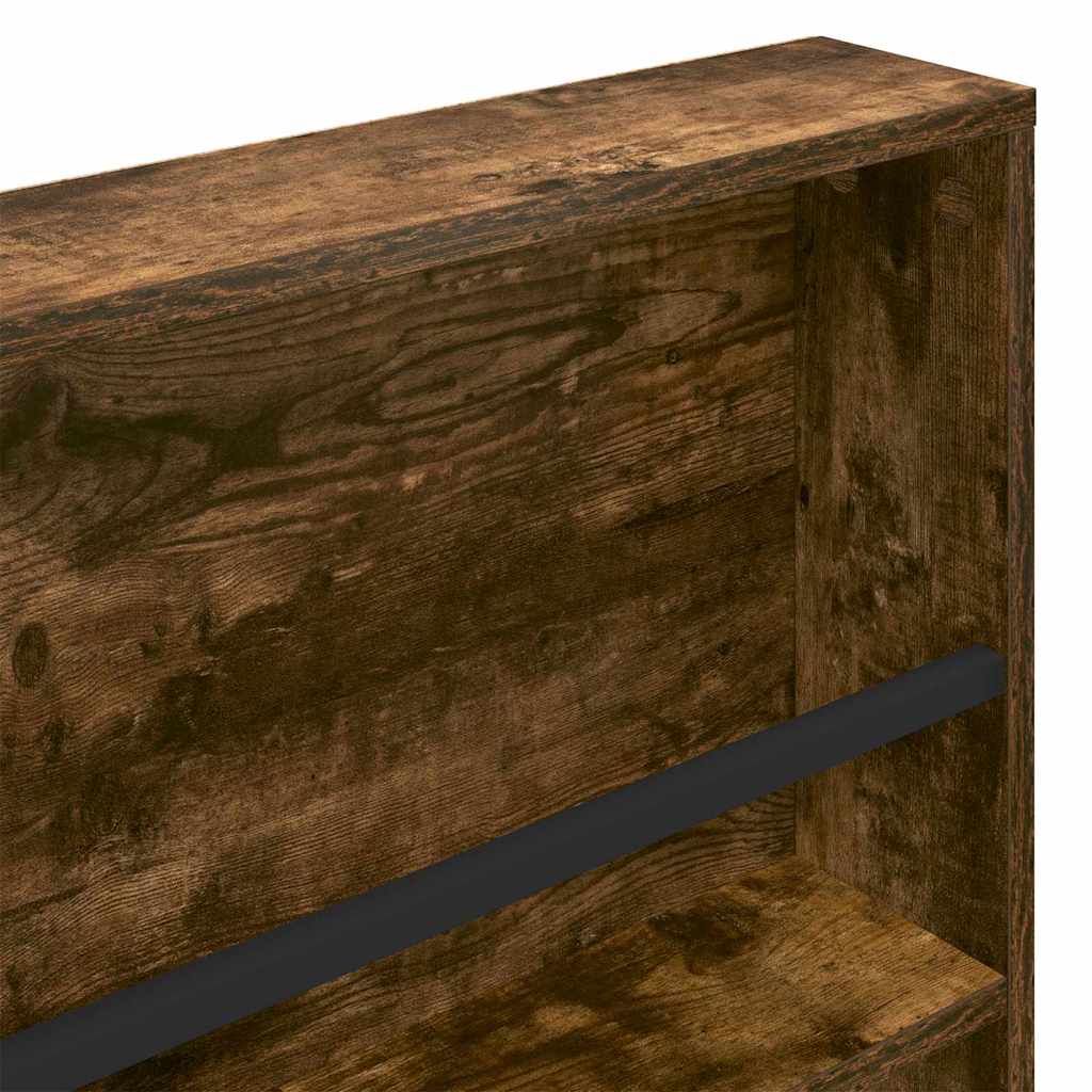 Tijdschrift Rek met plank 2 pcs Gerookt eiken 100 x 12 x 70 cm is nu te koop bij PeponiXL, paradijselijk wonen!