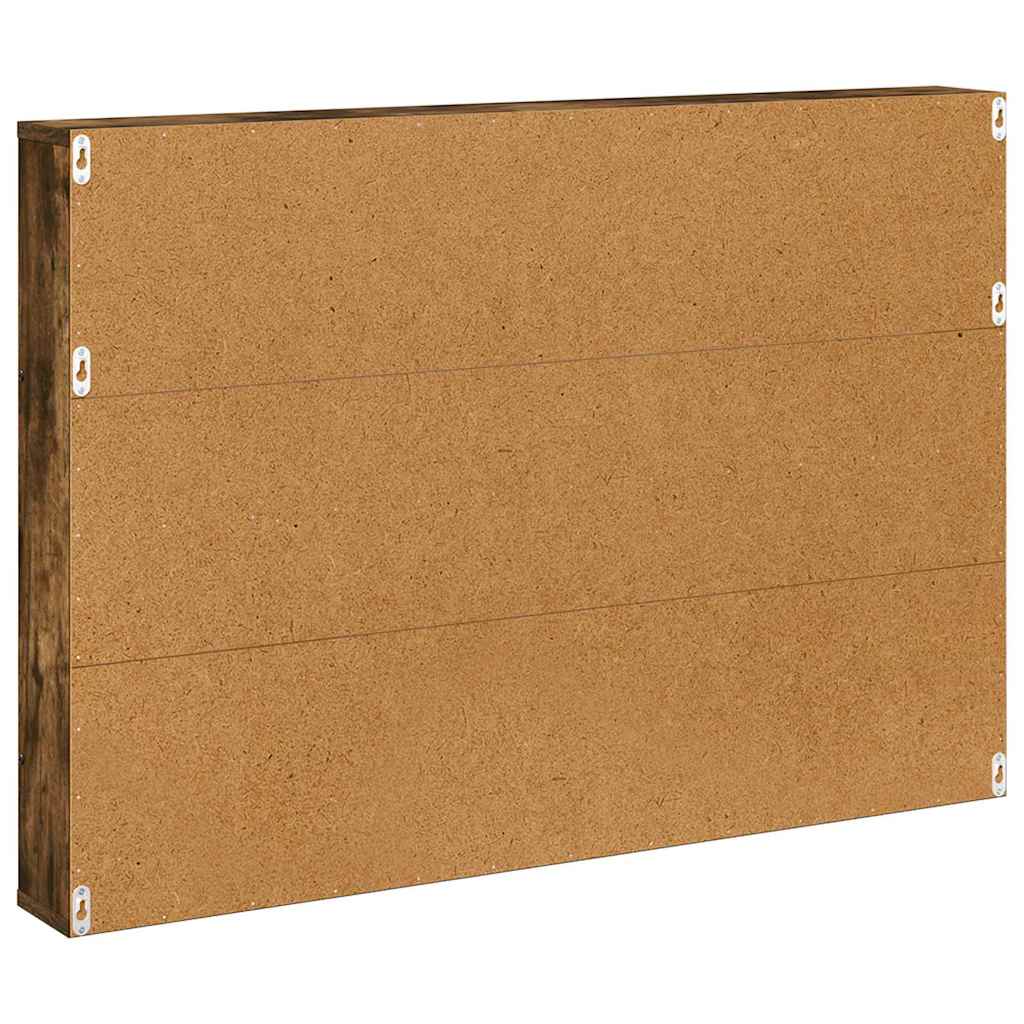 Tijdschrift Rek met plank 2 pcs Gerookt eiken 100 x 12 x 70 cm is nu te koop bij PeponiXL, paradijselijk wonen!