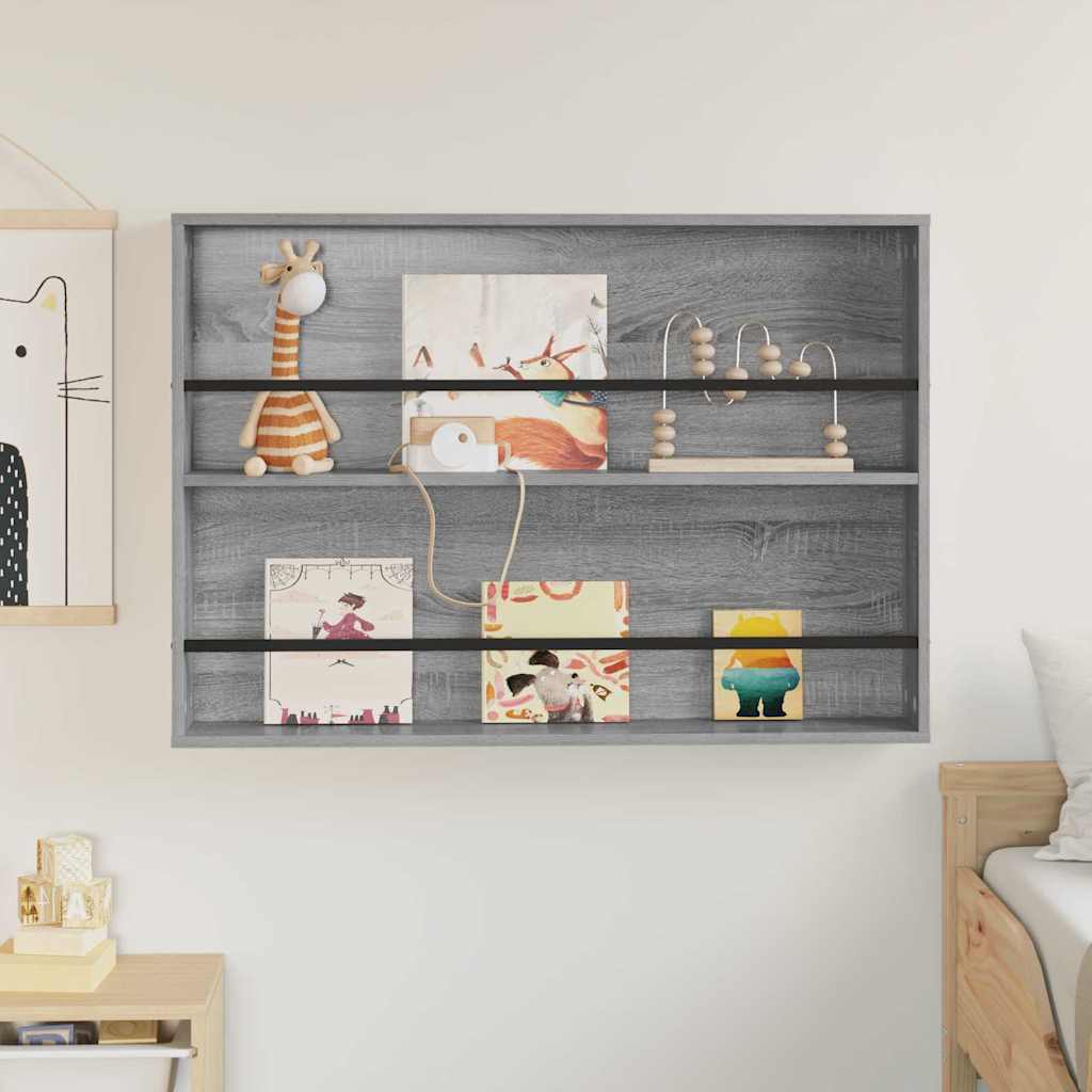 Tijdschrift Rek Grijs Sonoma 100 x 12 x 70 cm Bewerkt hout is nu te koop bij PeponiXL, paradijselijk wonen!