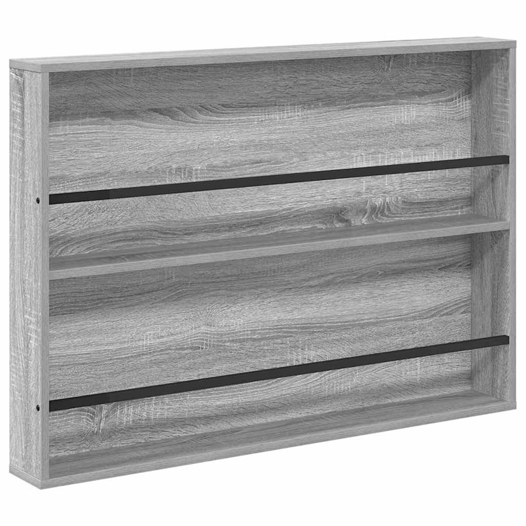 Tijdschrift Rek met plank 2 pcs Grijs Sonoma 100 x 12 x 70 cm is nu te koop bij PeponiXL, paradijselijk wonen!