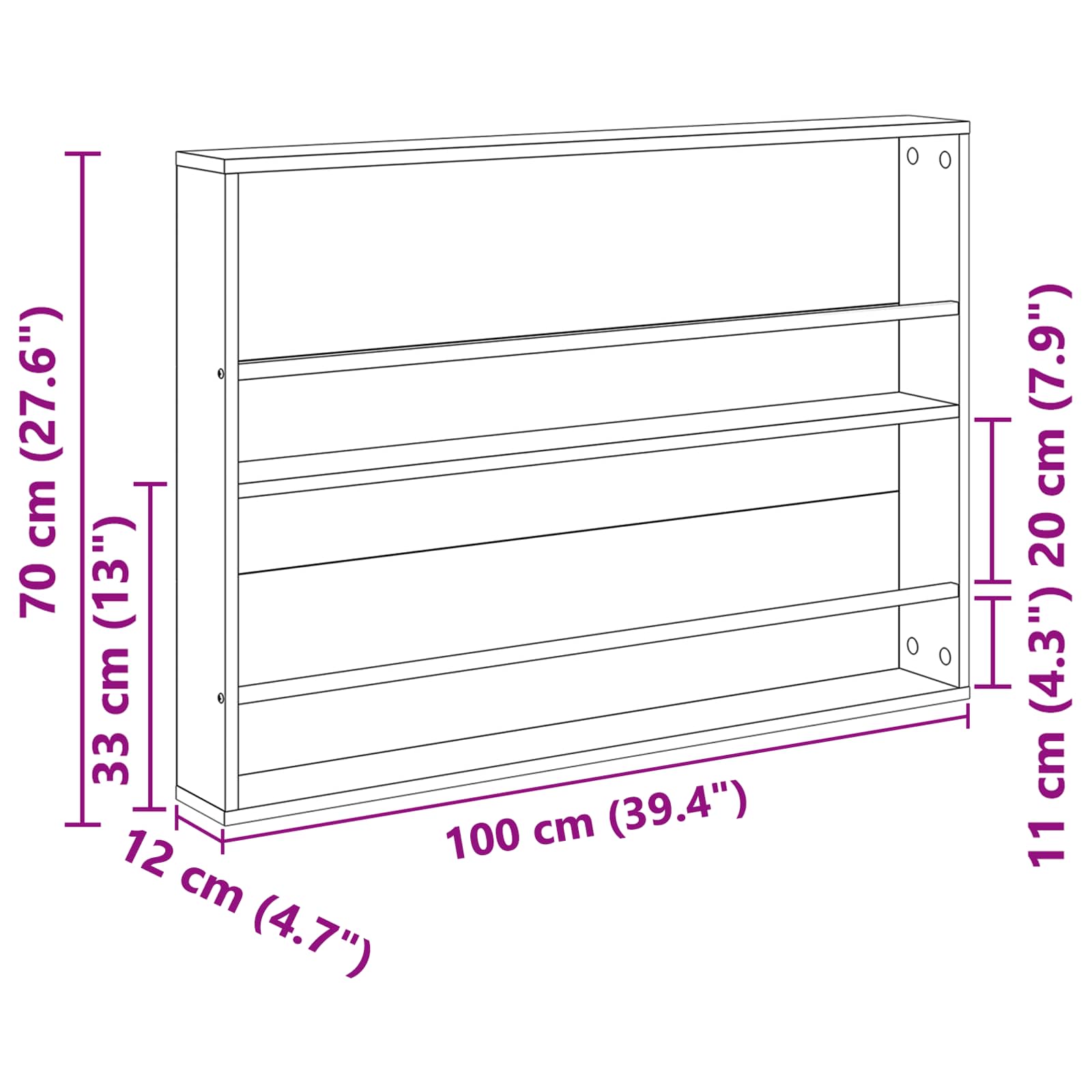 Tijdschrift Rek met plank Oudhout 100 x 12 x 70 cm Bewerkt hout is nu te koop bij PeponiXL, paradijselijk wonen!