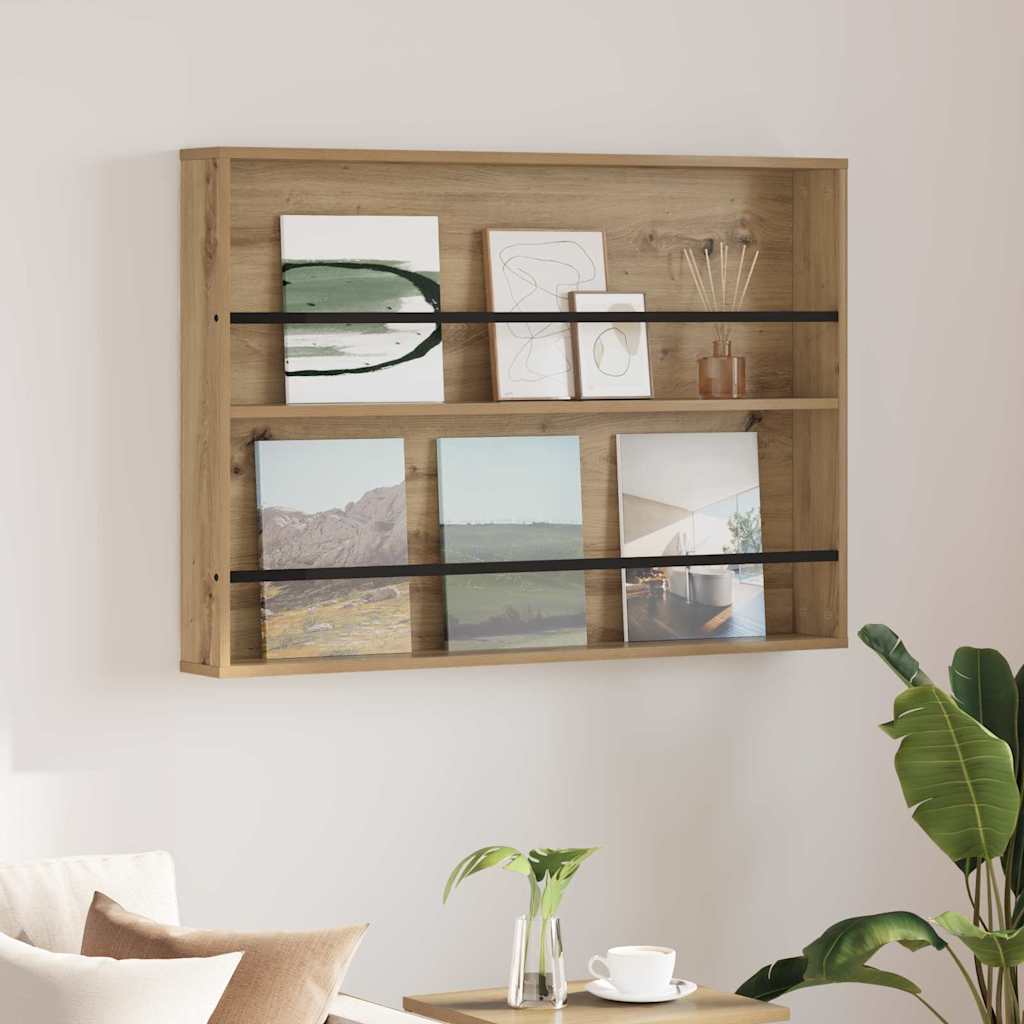 Tijdschrift Rek Artisan Eiken 100 x 12 x 70 cm Bewerkt hout is nu te koop bij PeponiXL, paradijselijk wonen!