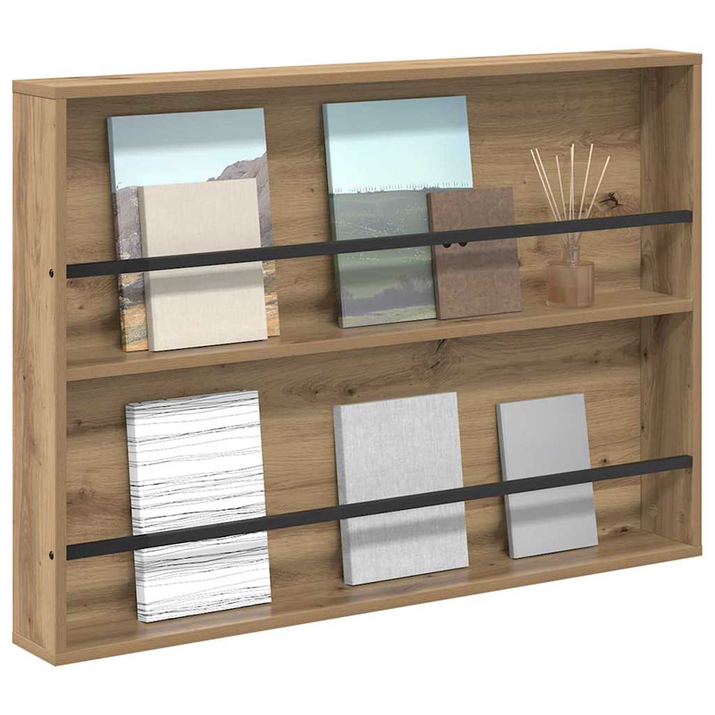 Tijdschrift Rek Artisan Eiken 100 x 12 x 70 cm Bewerkt hout is nu te koop bij PeponiXL, paradijselijk wonen!