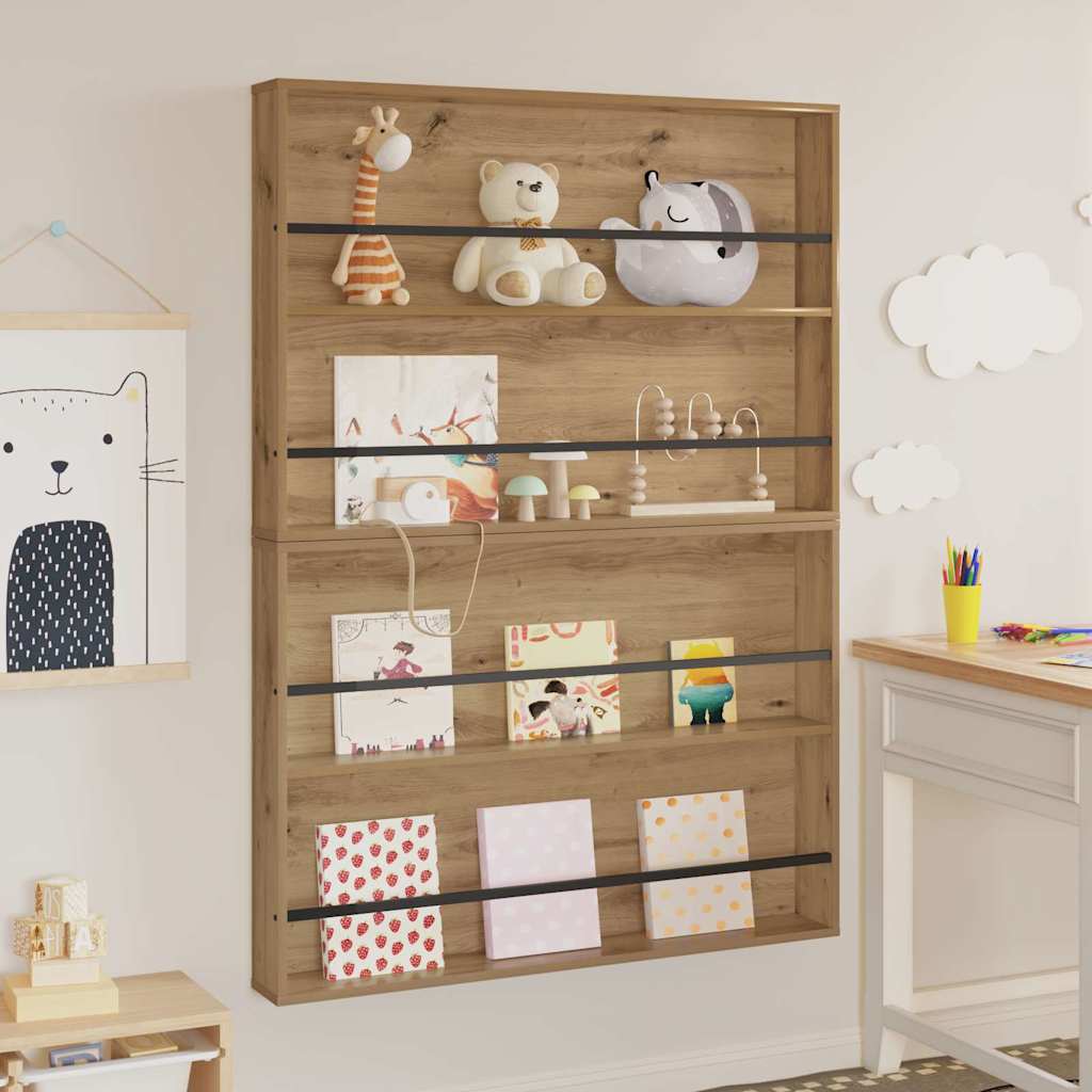 Tijdschrift Rek met plank 2 pcs Artisan Eiken 100 x 12 x 70 cm is nu te koop bij PeponiXL, paradijselijk wonen!