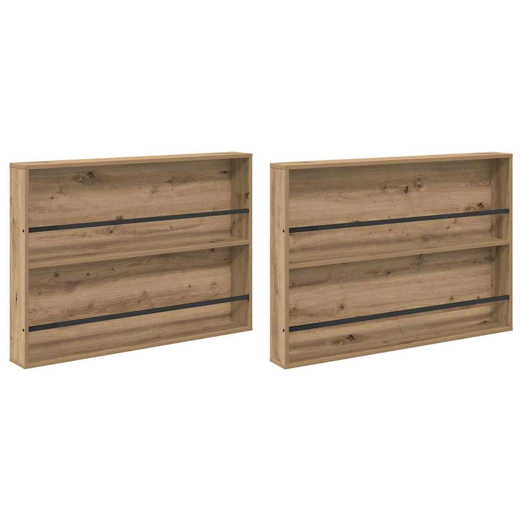 Tijdschrift Rek met plank 2 pcs Artisan Eiken 100 x 12 x 70 cm is nu te koop bij PeponiXL, paradijselijk wonen!