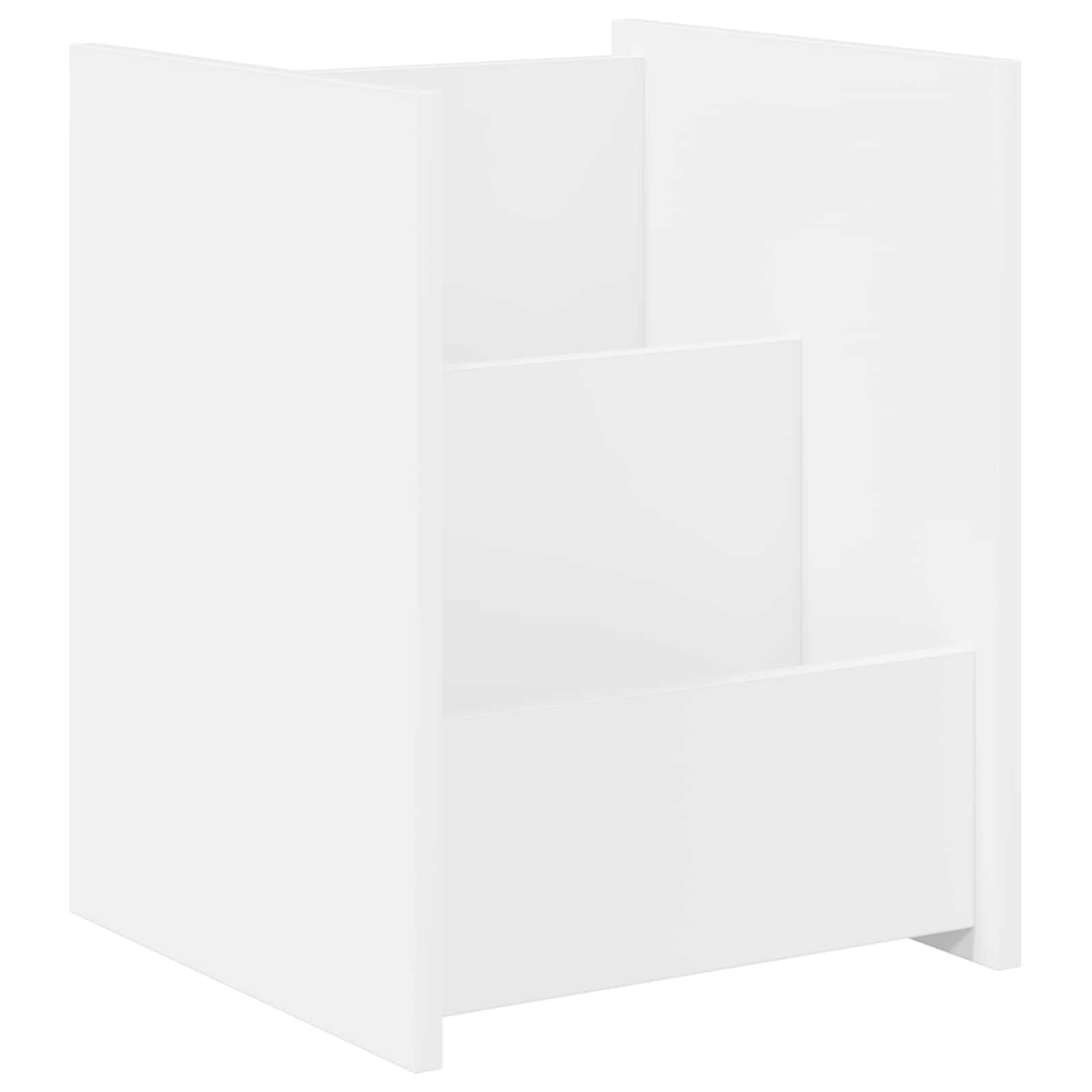 Tijdschrift Rek met plank Wit 35 x 35 x 45 cm Bewerkt hout is nu te koop bij PeponiXL, paradijselijk wonen!