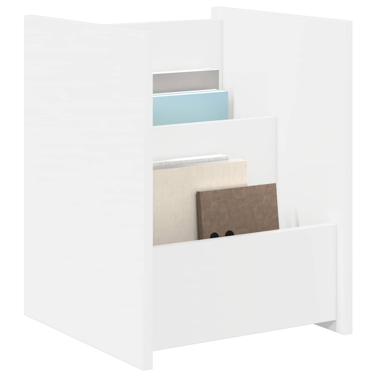 Tijdschrift Rek met plank Wit 35 x 35 x 45 cm Bewerkt hout is nu te koop bij PeponiXL, paradijselijk wonen!