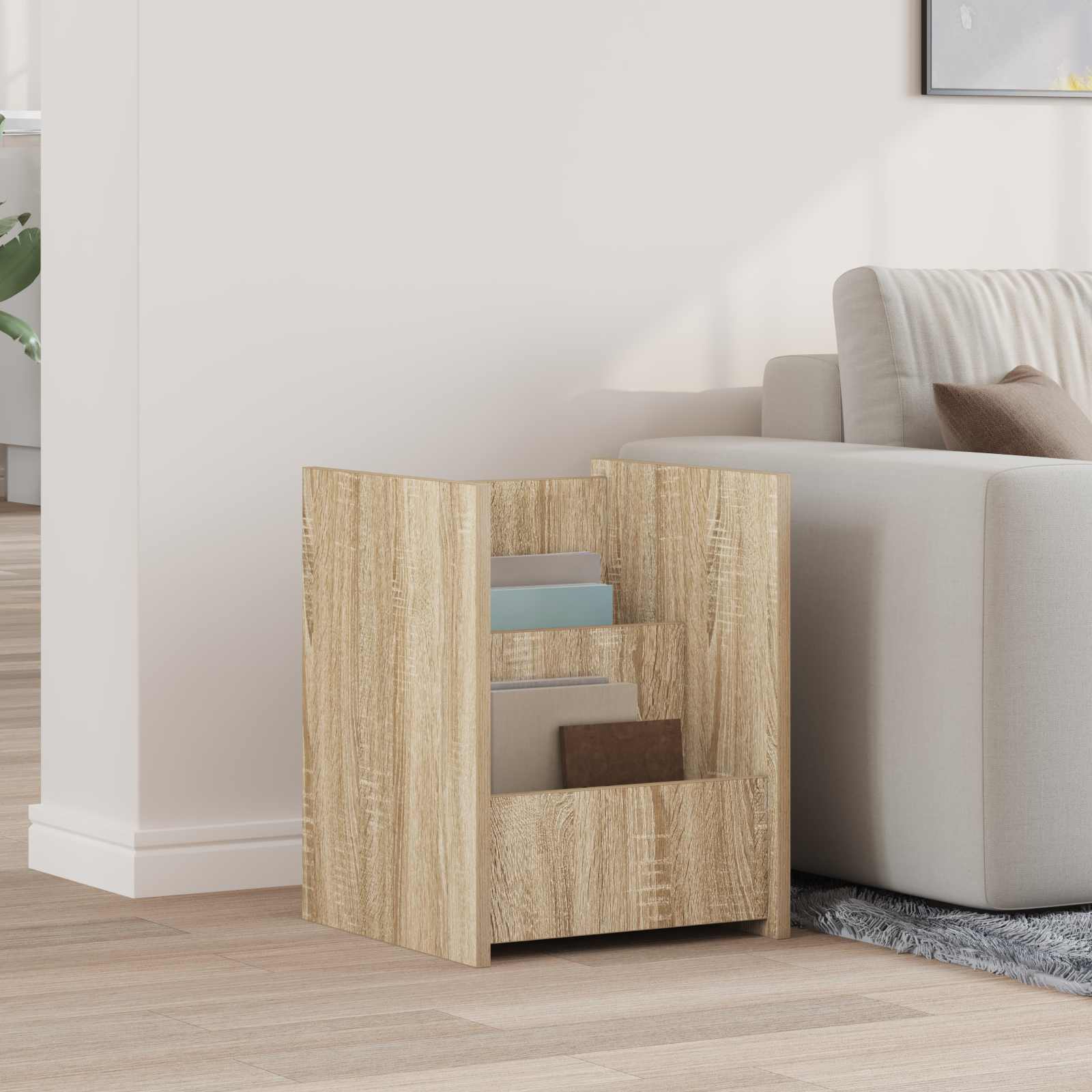 Tijdschrift Rek Sonoma Eiken 35 x 35 x 45 cm Bewerkt hout is nu te koop bij PeponiXL, paradijselijk wonen!
