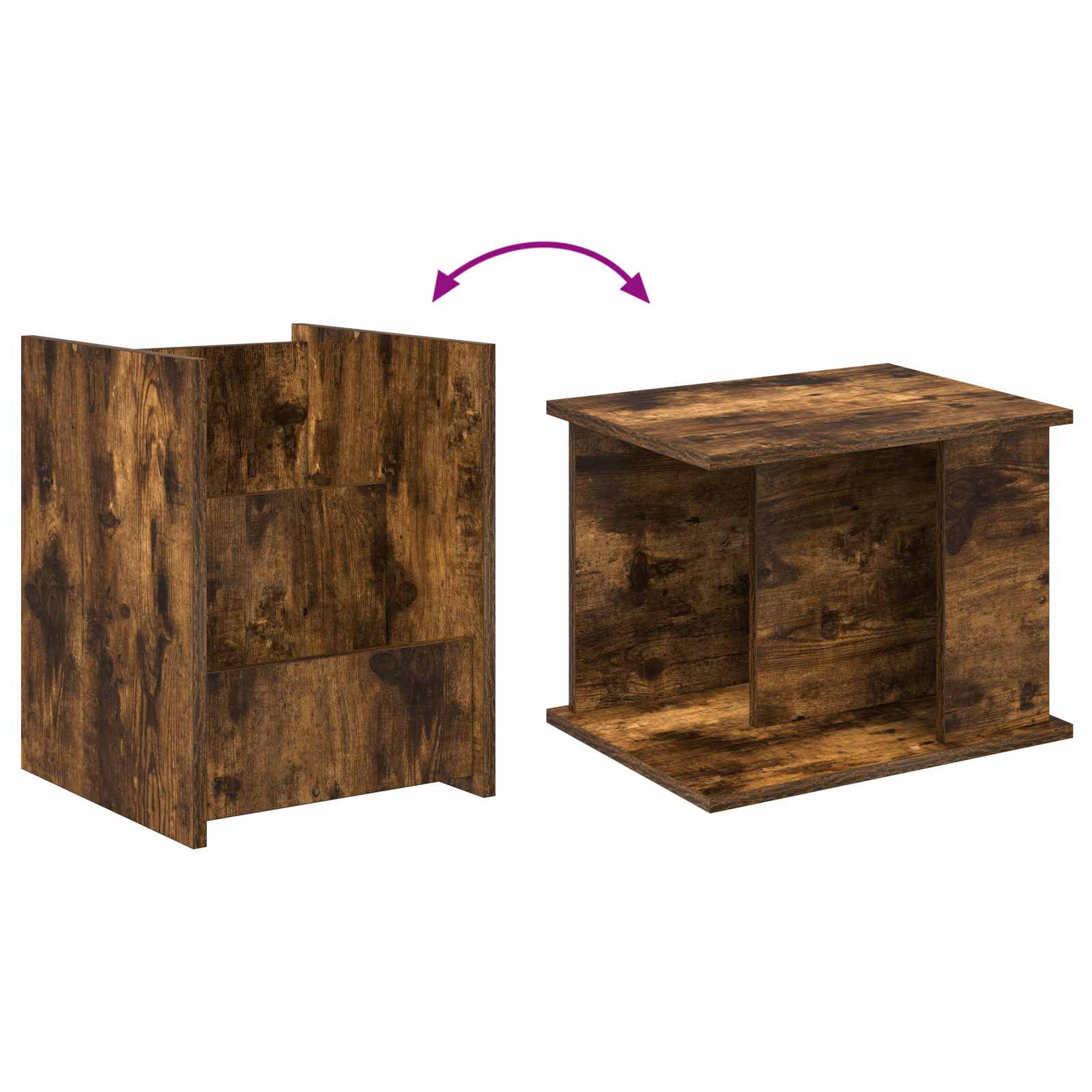 Tijdschrift Rek Gerookt eiken 35 x 35 x 45 cm Bewerkt hout is nu te koop bij PeponiXL, paradijselijk wonen!