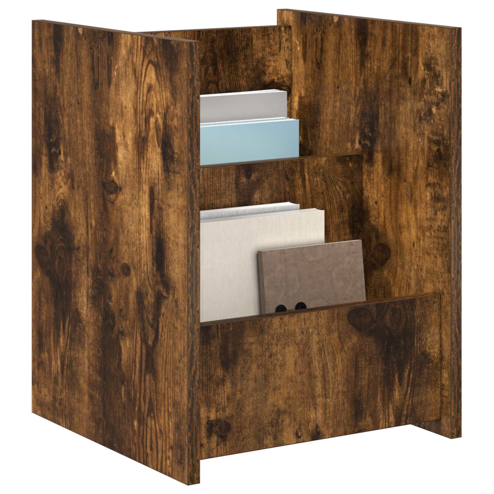 Tijdschrift Rek Gerookt eiken 35 x 35 x 45 cm Bewerkt hout is nu te koop bij PeponiXL, paradijselijk wonen!