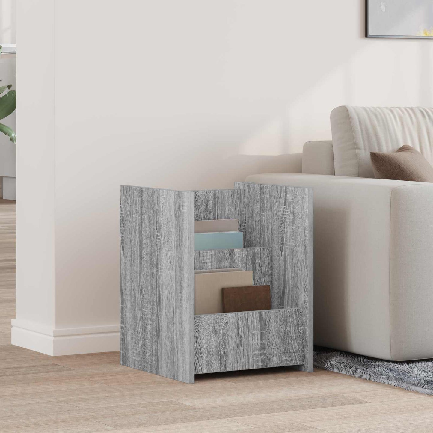 Tijdschrift Rek Grijs Sonoma 35 x 35 x 45 cm Bewerkt hout is nu te koop bij PeponiXL, paradijselijk wonen!