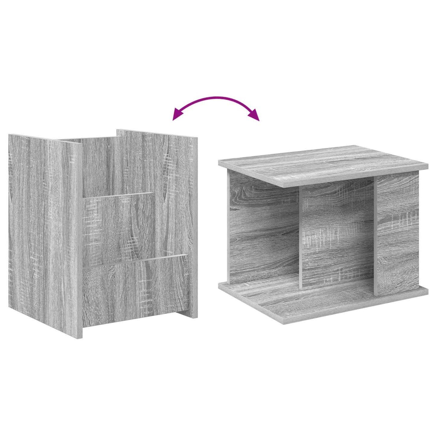 Tijdschrift Rek Grijs Sonoma 35 x 35 x 45 cm Bewerkt hout is nu te koop bij PeponiXL, paradijselijk wonen!