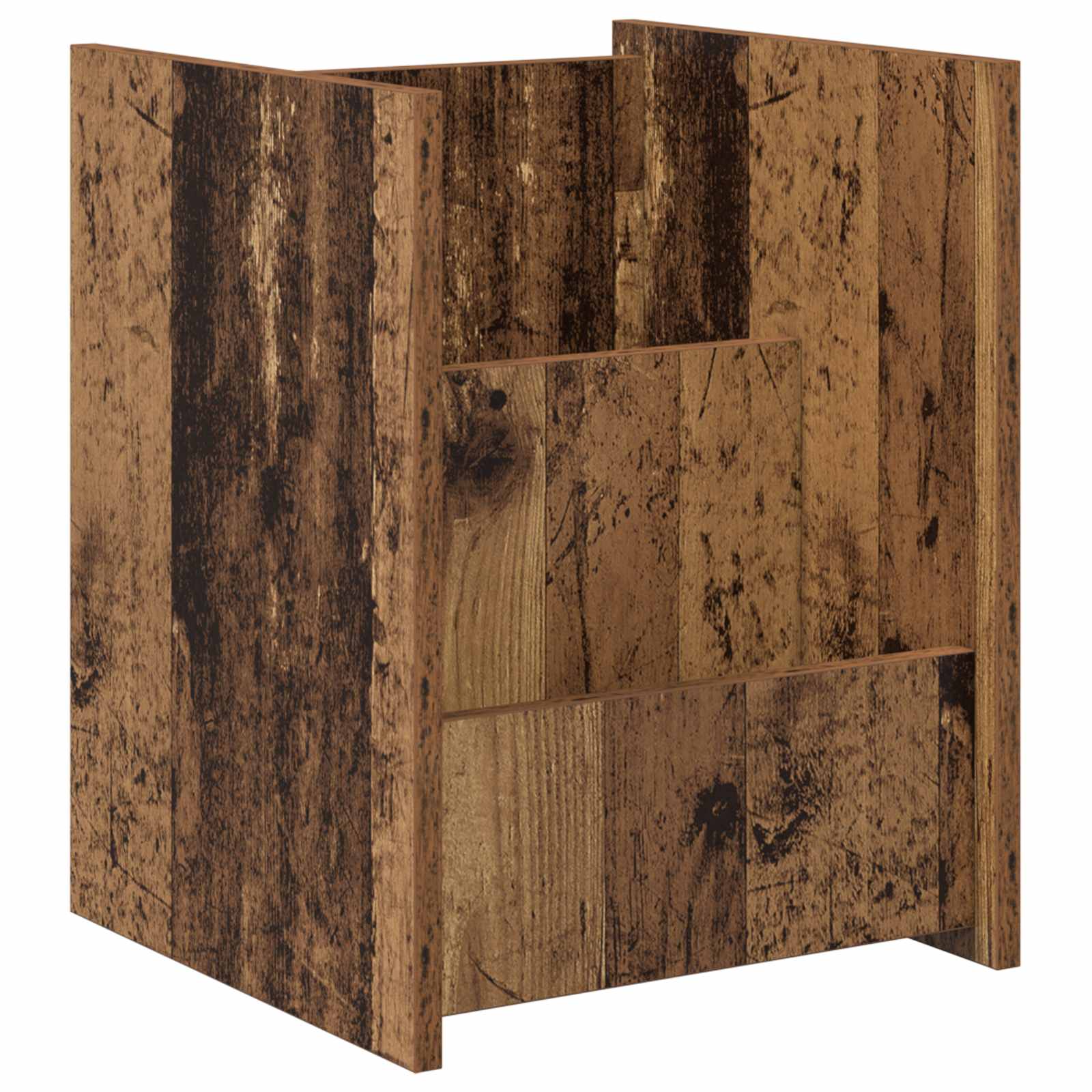 Tijdschrift Rek met plank Oudhout 35 x 35 x 45 cm Bewerkt hout is nu te koop bij PeponiXL, paradijselijk wonen!