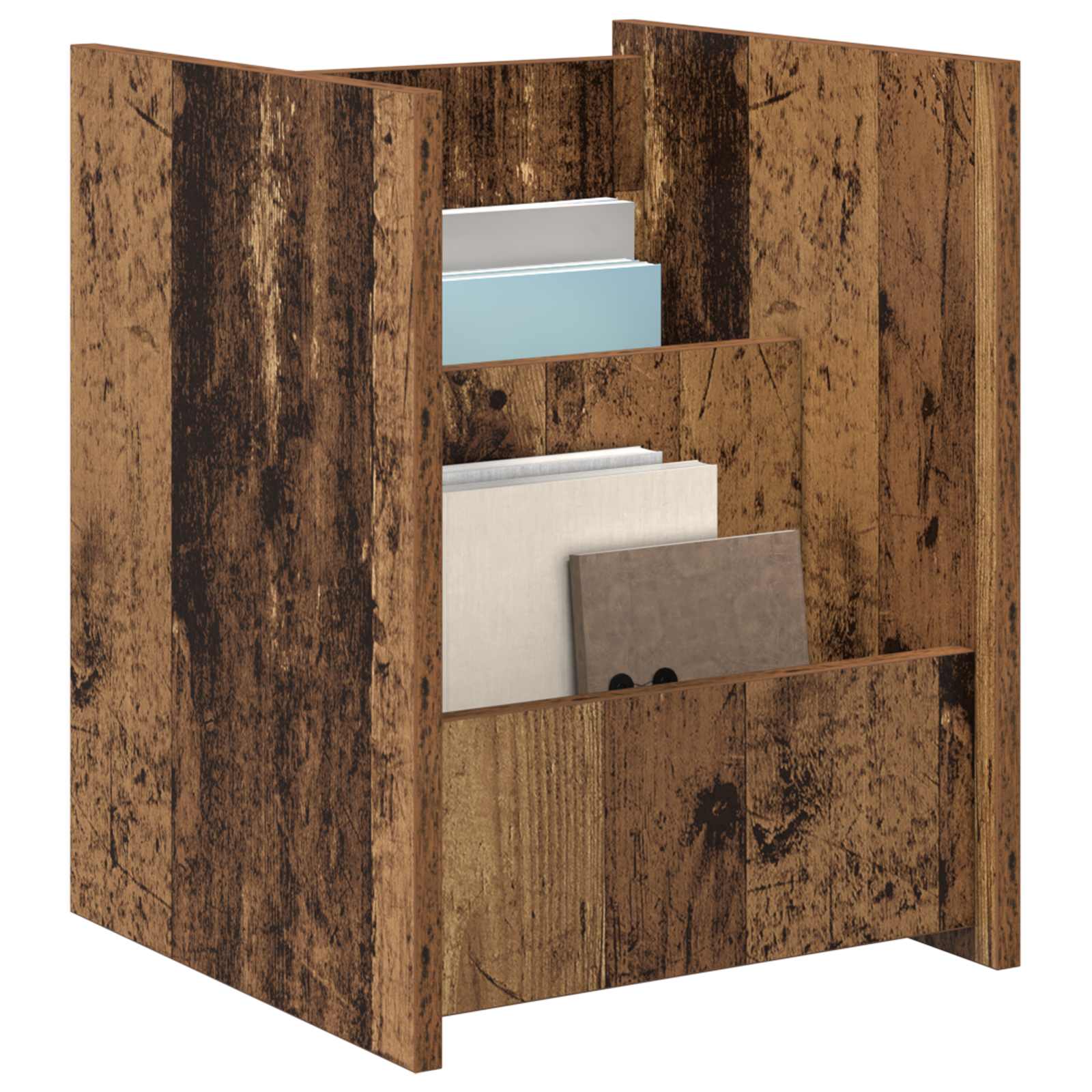 Tijdschrift Rek met plank Oudhout 35 x 35 x 45 cm Bewerkt hout is nu te koop bij PeponiXL, paradijselijk wonen!
