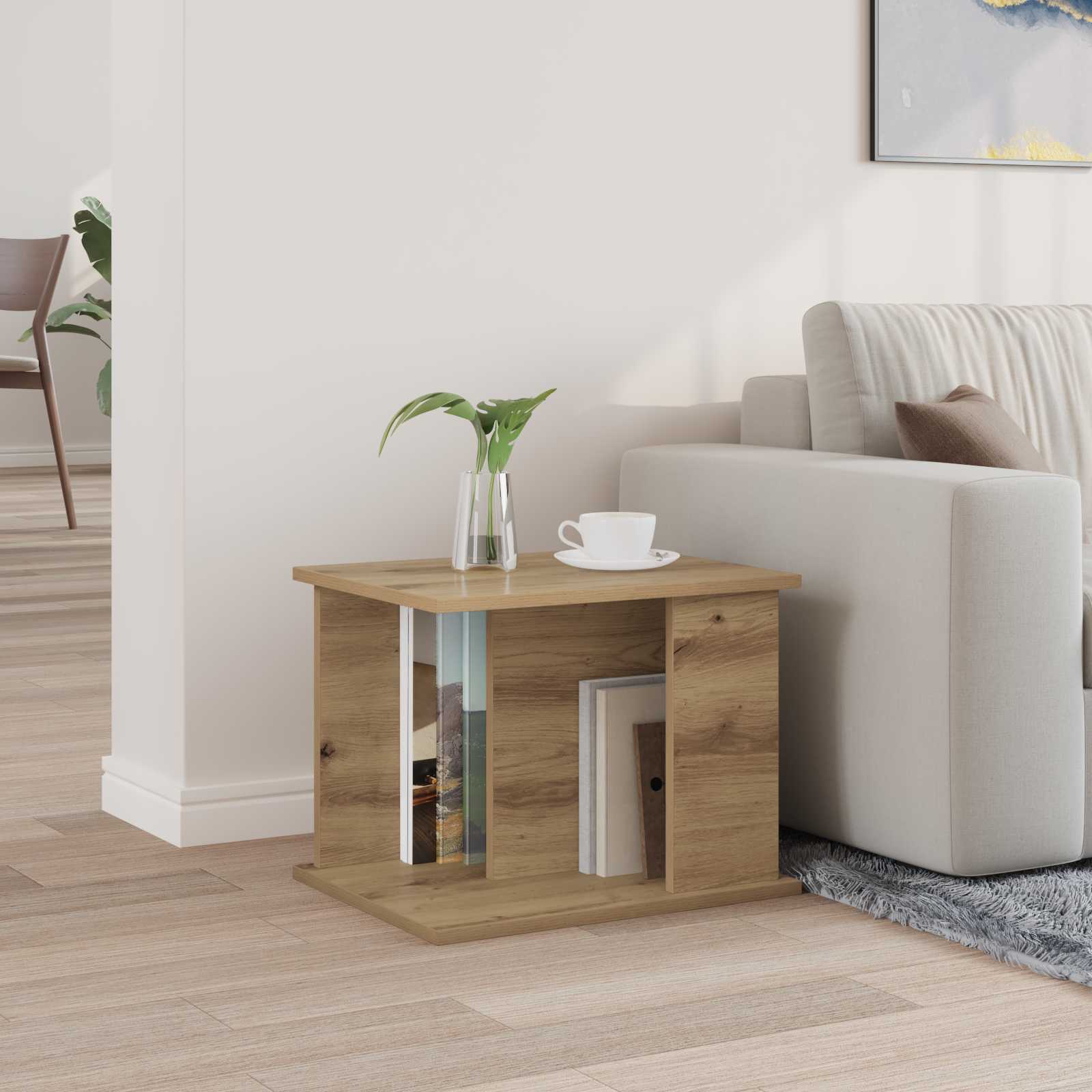 Tijdschrift Rek Artisan Eiken 35 x 35 x 45 cm Bewerkt hout is nu te koop bij PeponiXL, paradijselijk wonen!