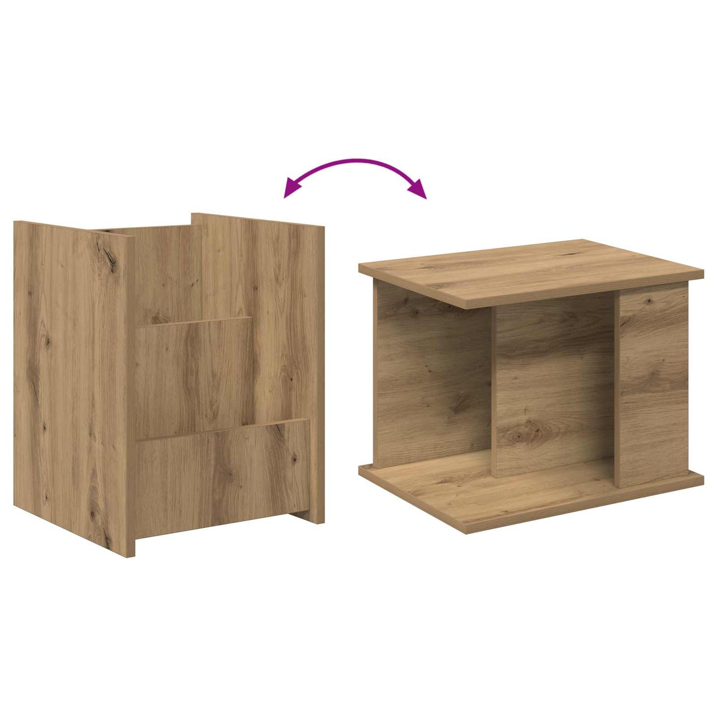 Tijdschrift Rek Artisan Eiken 35 x 35 x 45 cm Bewerkt hout is nu te koop bij PeponiXL, paradijselijk wonen!