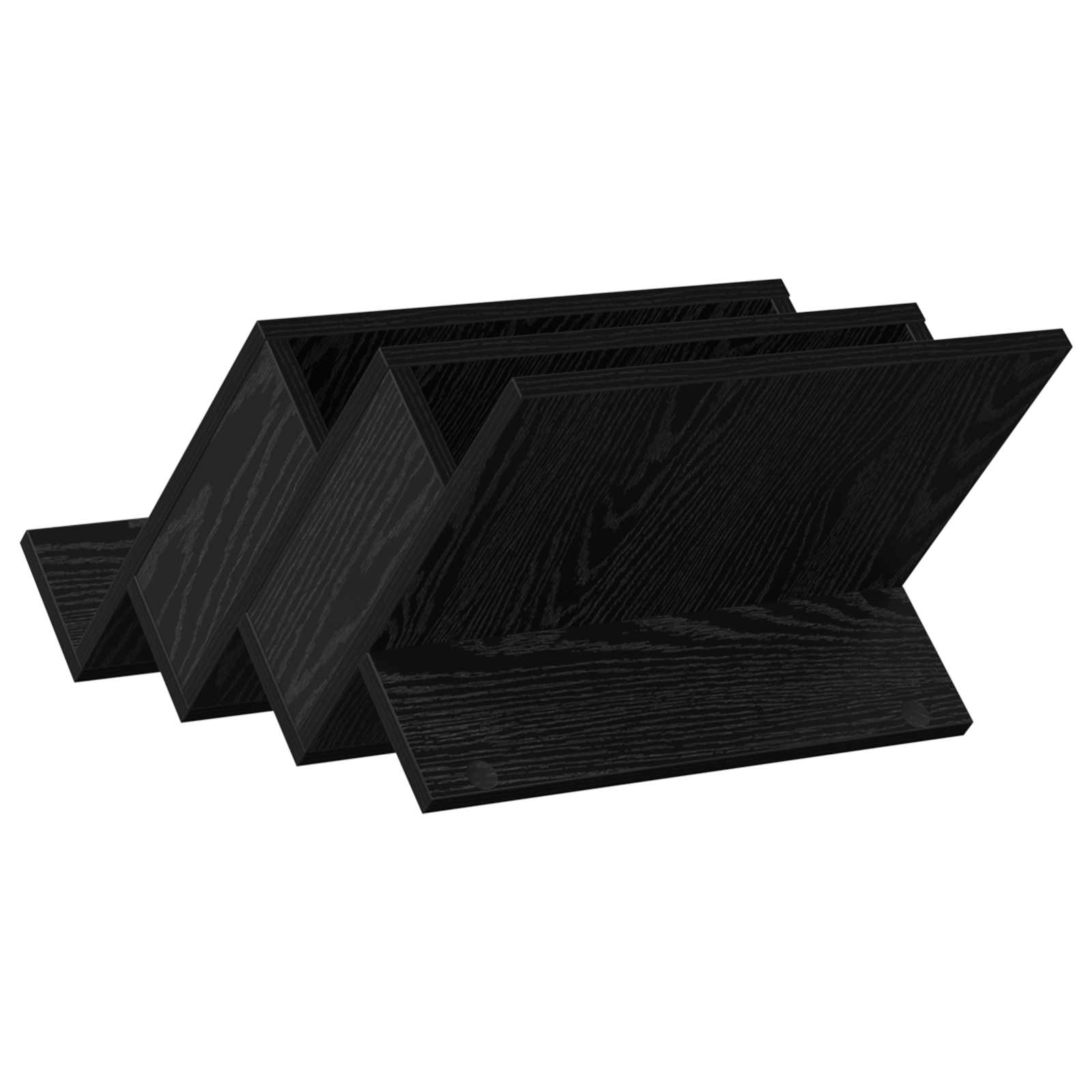Tijdschrift Rek Zwart Eiken 53 x 40 x 28,5 cm Bewerkt hout is nu te koop bij PeponiXL, paradijselijk wonen!