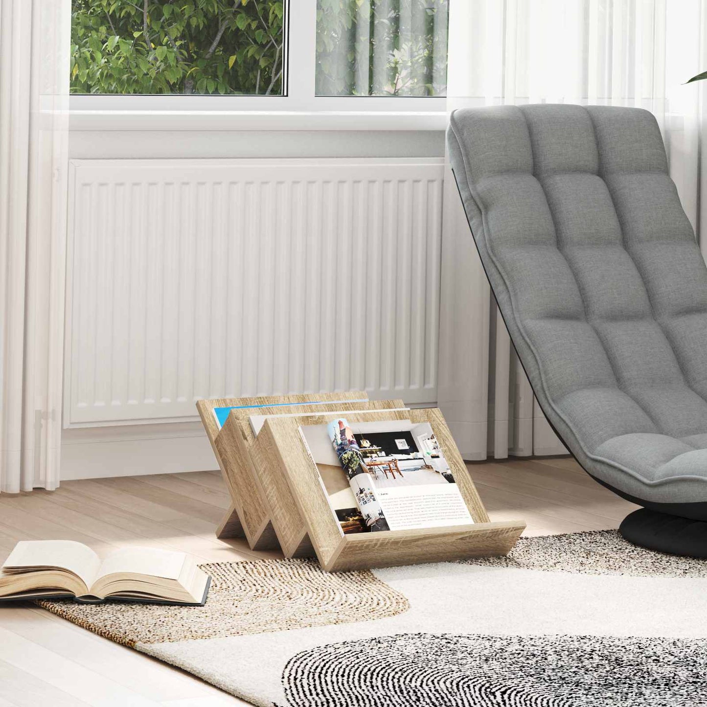 Tijdschrift Rek Sonoma Eiken 53 x 40 x 28,5 cm Bewerkt hout is nu te koop bij PeponiXL, paradijselijk wonen!