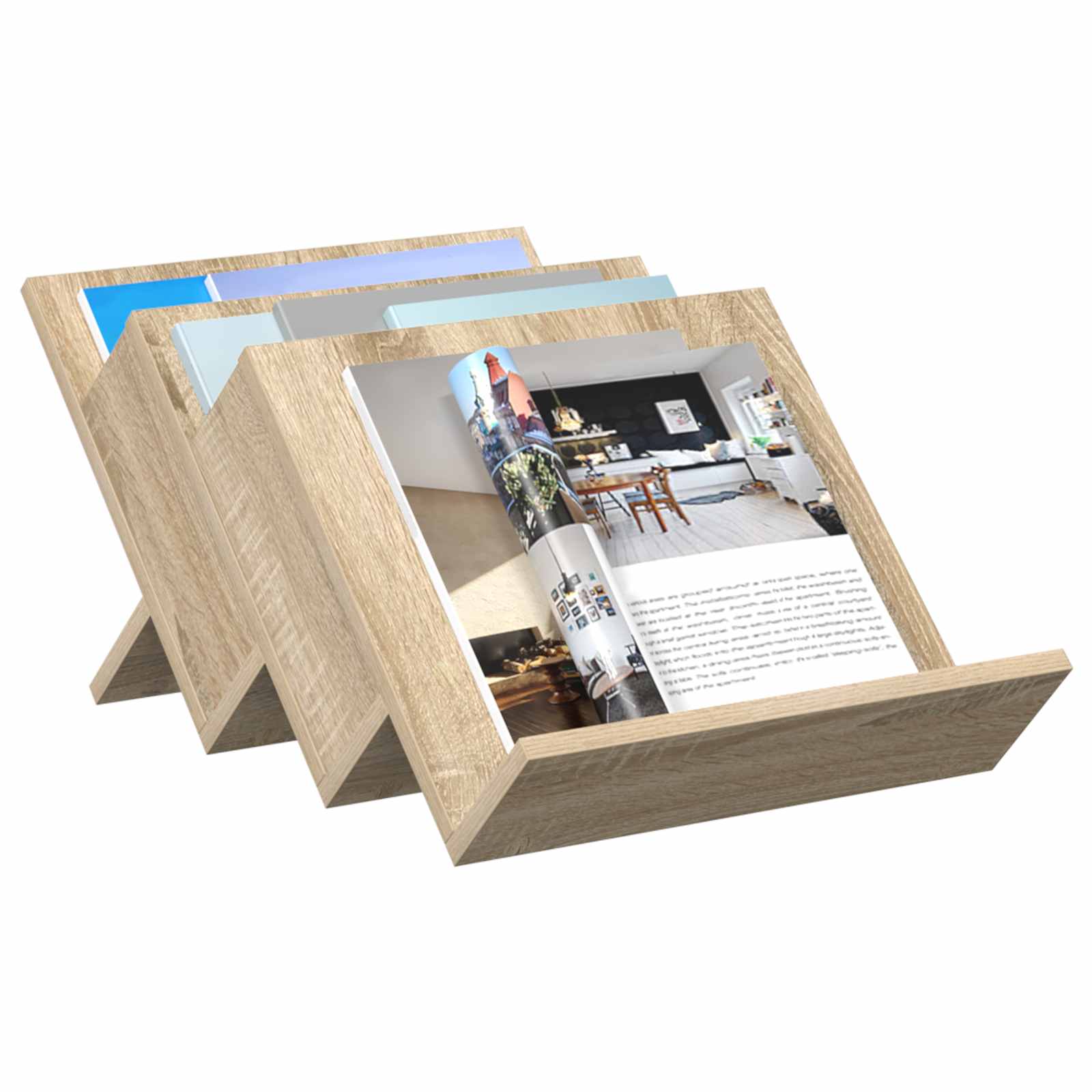 Tijdschrift Rek Sonoma Eiken 53 x 40 x 28,5 cm Bewerkt hout is nu te koop bij PeponiXL, paradijselijk wonen!