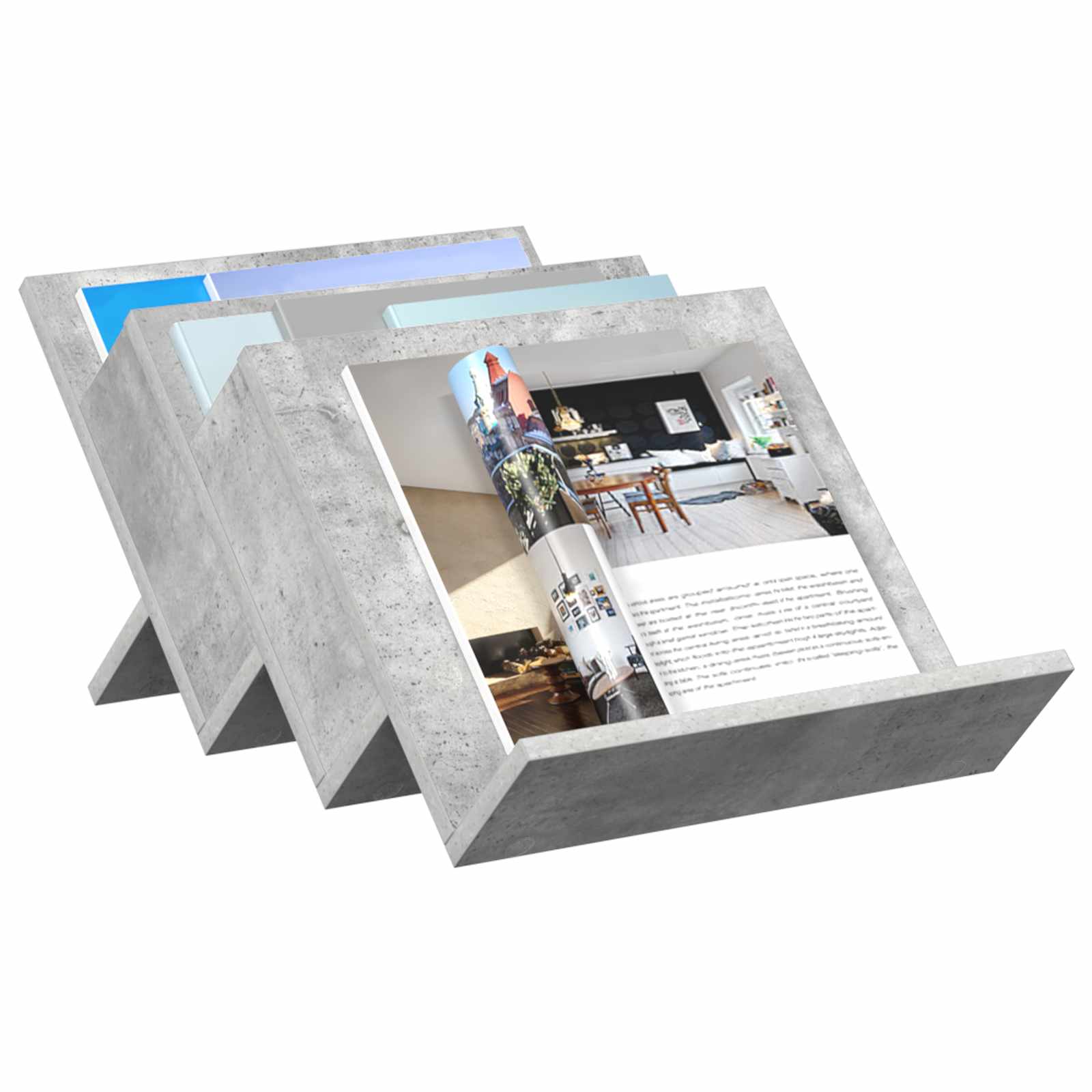 Tijdschrift Rek Concerte Grijs 53 x 40 x 28,5 cm Bewerkt hout is nu te koop bij PeponiXL, paradijselijk wonen!
