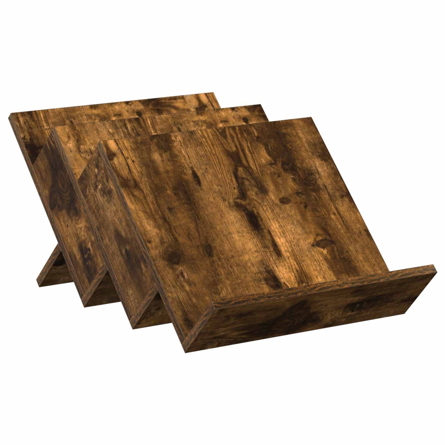 Tijdschrift Rek Gerookt eiken 53 x 40 x 28,5 cm Bewerkt hout is nu te koop bij PeponiXL, paradijselijk wonen!