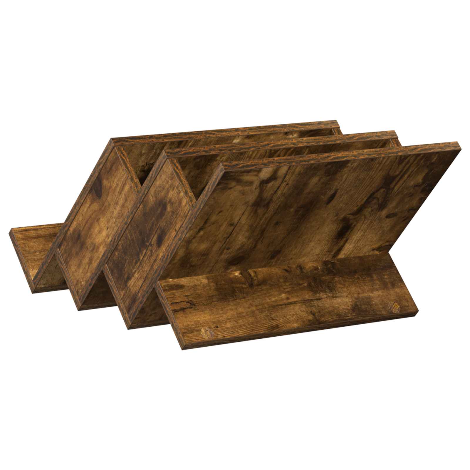 Tijdschrift Rek Gerookt eiken 53 x 40 x 28,5 cm Bewerkt hout is nu te koop bij PeponiXL, paradijselijk wonen!