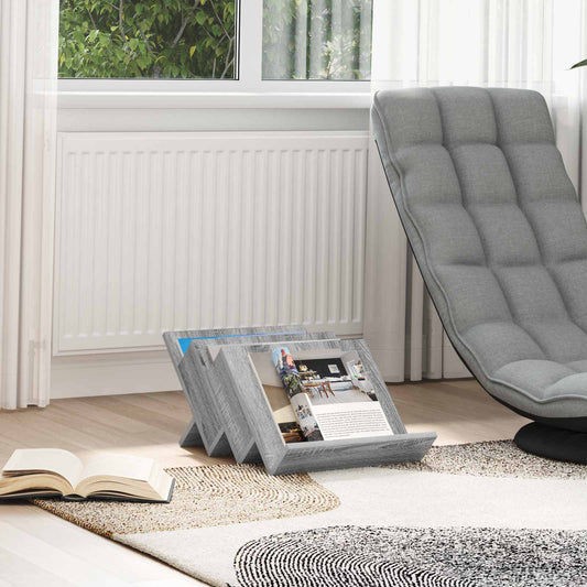 Tijdschrift Rek Grijs Sonoma 53 x 40 x 28,5 cm Bewerkt hout is nu te koop bij PeponiXL, paradijselijk wonen!