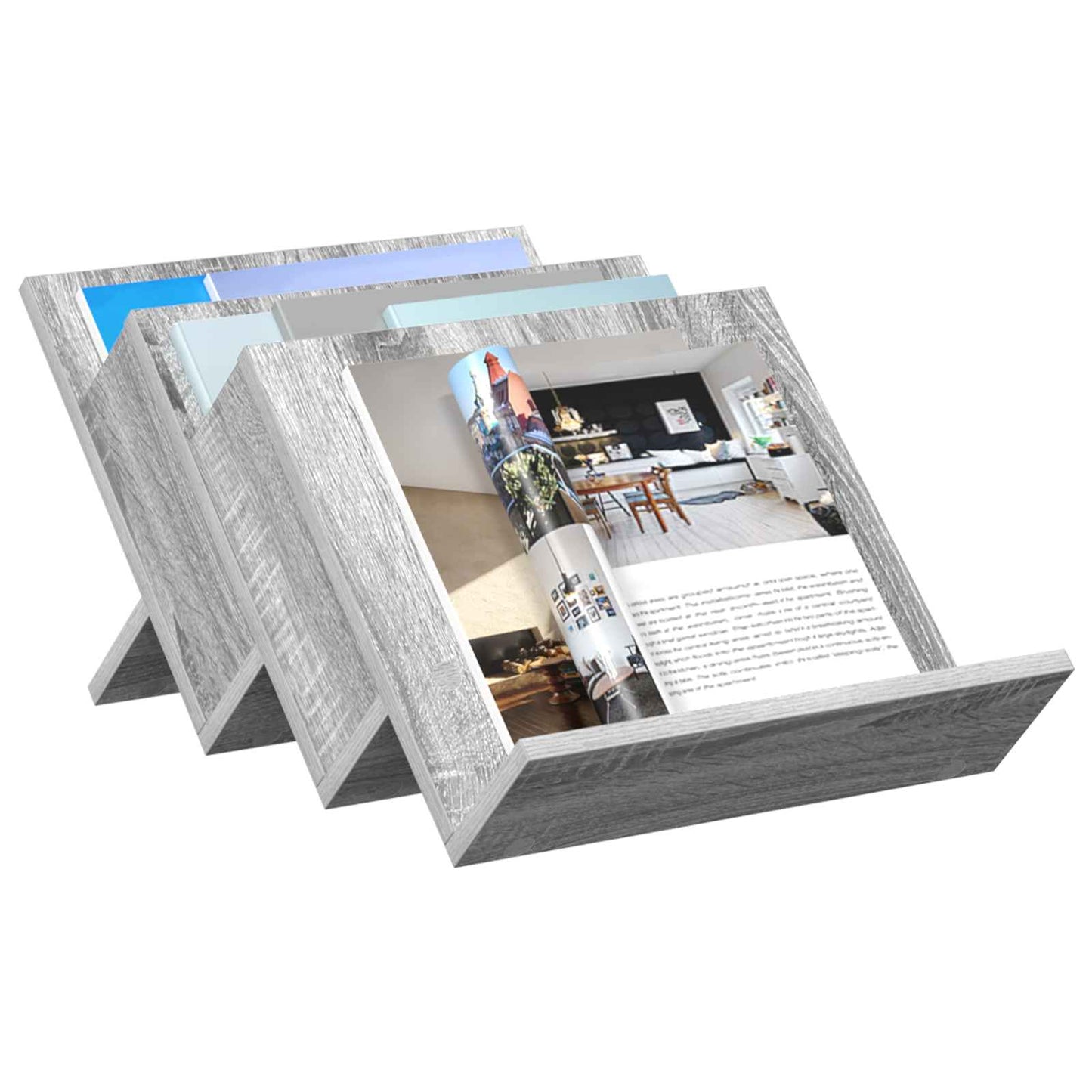 Tijdschrift Rek Grijs Sonoma 53 x 40 x 28,5 cm Bewerkt hout is nu te koop bij PeponiXL, paradijselijk wonen!