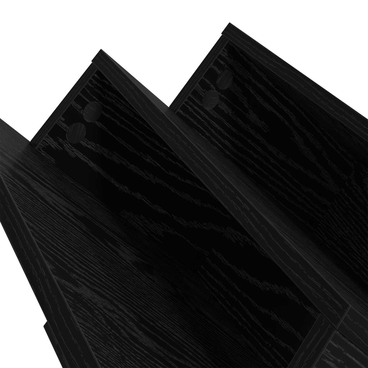 Tijdschrift Rek Zwart Eiken 65 x 53 x 28,5 cm Bewerkt hout is nu te koop bij PeponiXL, paradijselijk wonen!