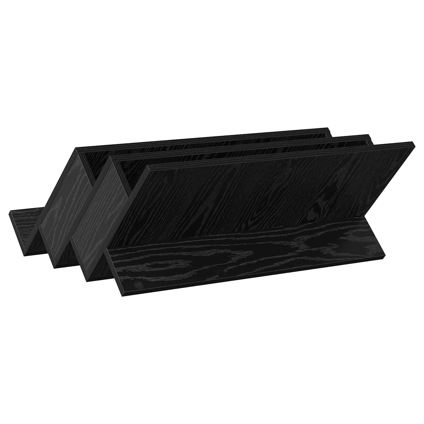 Tijdschrift Rek Zwart Eiken 65 x 53 x 28,5 cm Bewerkt hout is nu te koop bij PeponiXL, paradijselijk wonen!