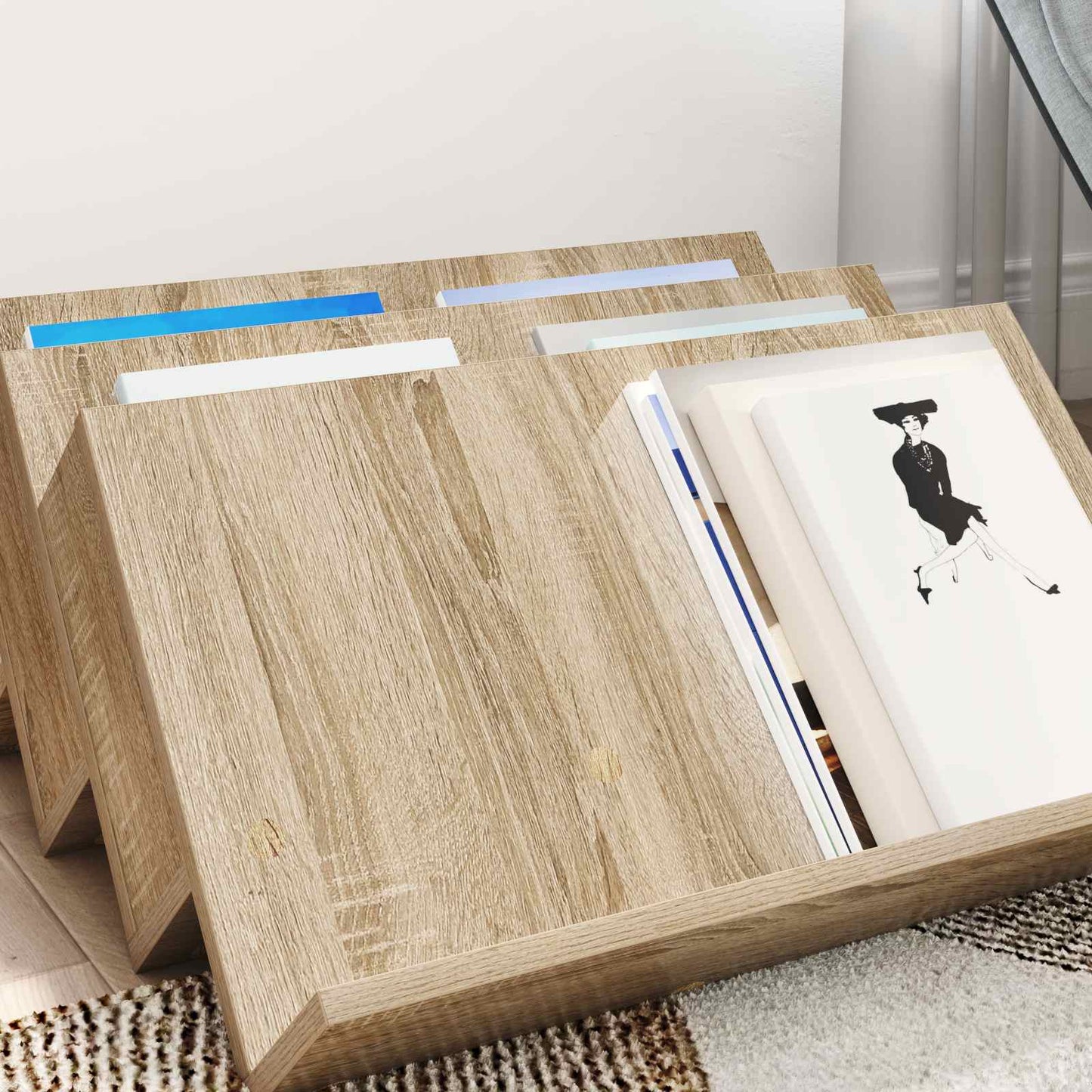 Tijdschrift Rek Sonoma Eiken 65 x 53 x 28,5 cm Bewerkt hout is nu te koop bij PeponiXL, paradijselijk wonen!