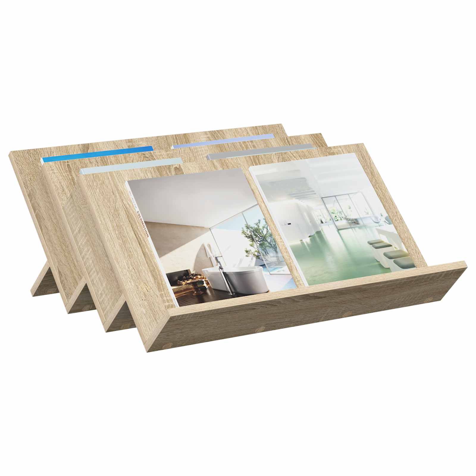 Tijdschrift Rek Sonoma Eiken 65 x 53 x 28,5 cm Bewerkt hout is nu te koop bij PeponiXL, paradijselijk wonen!
