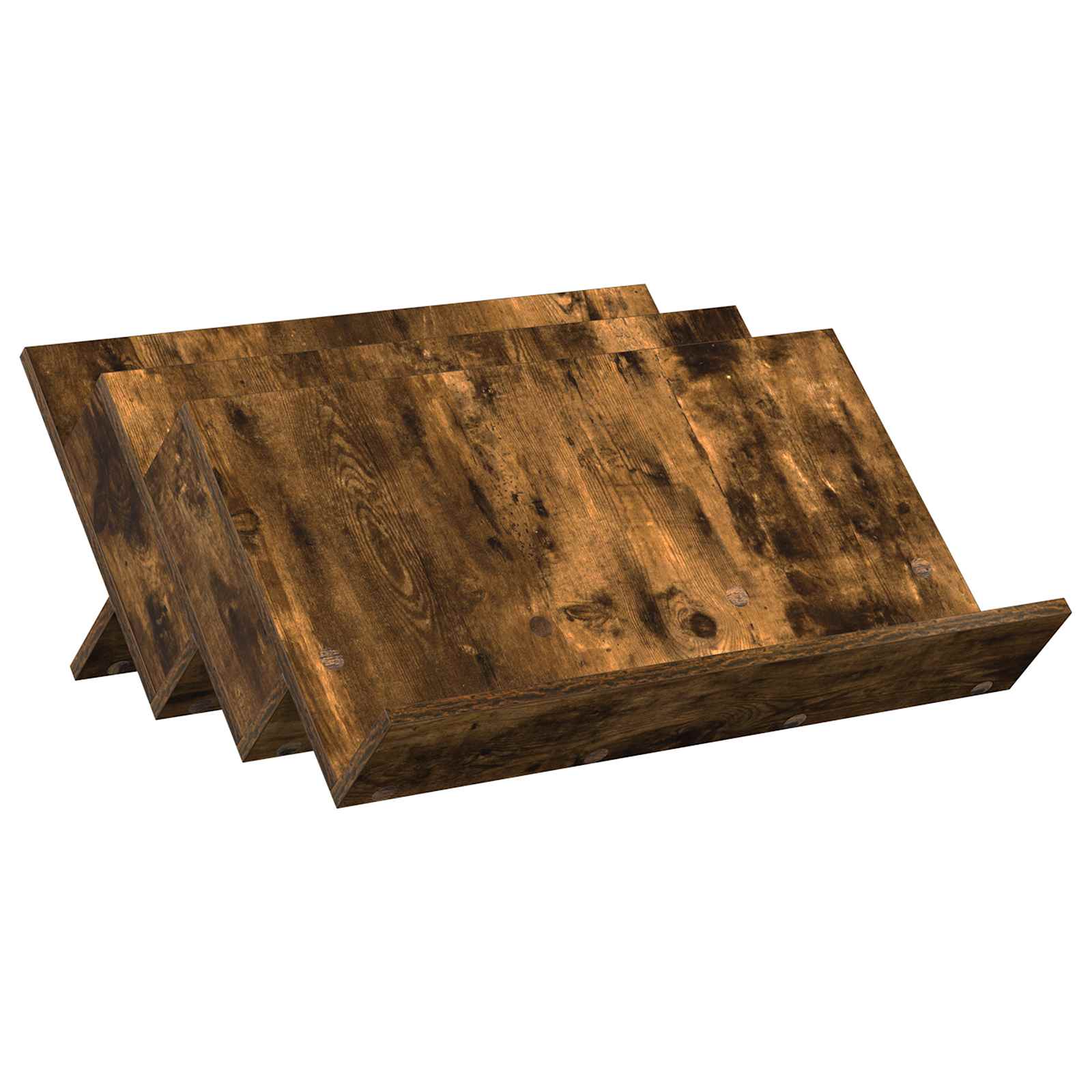 Tijdschrift Rek Gerookt eiken 65 x 53 x 28,5 cm Bewerkt hout is nu te koop bij PeponiXL, paradijselijk wonen!