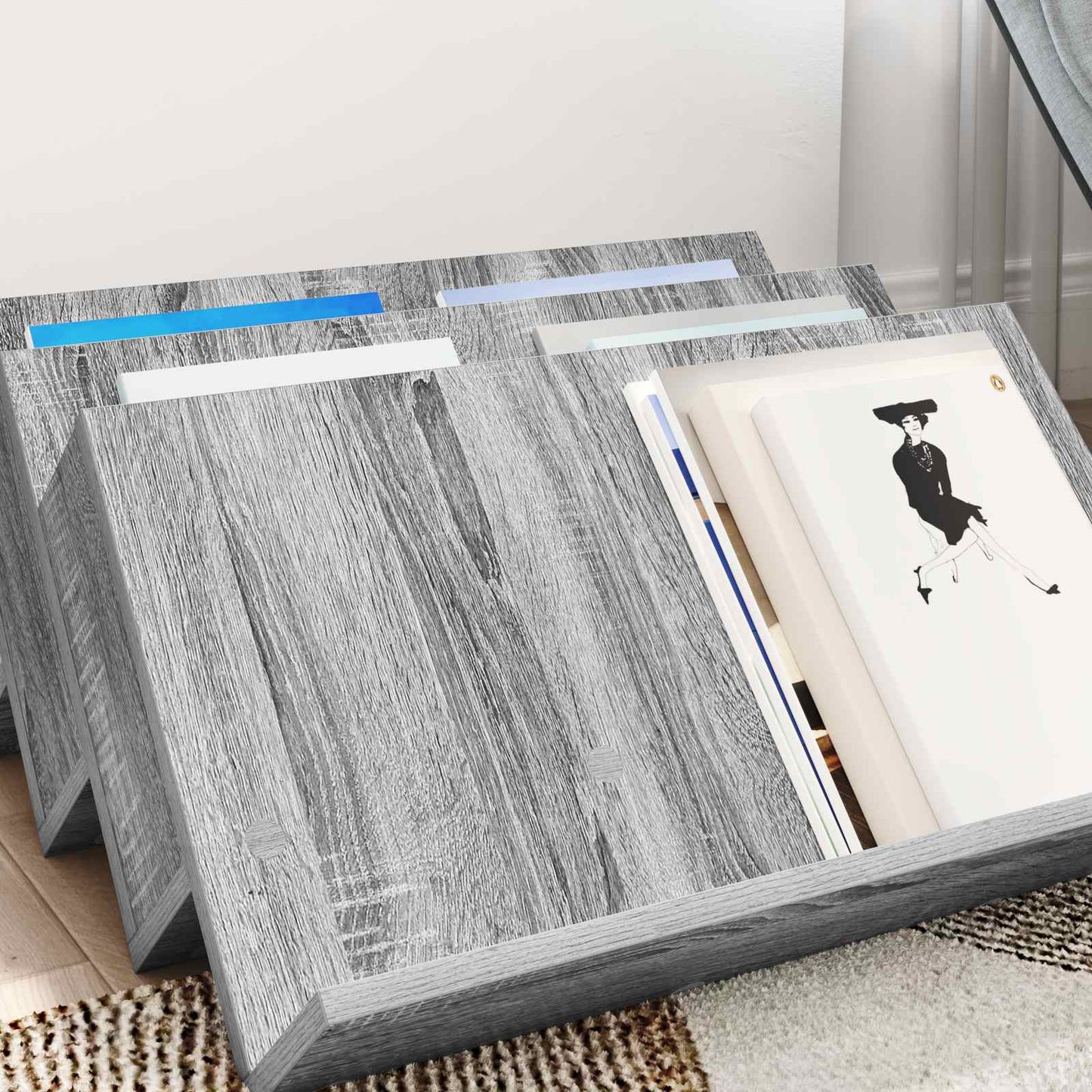Tijdschrift Rek Grijs Sonoma 65 x 53 x 28,5 cm Bewerkt hout is nu te koop bij PeponiXL, paradijselijk wonen!