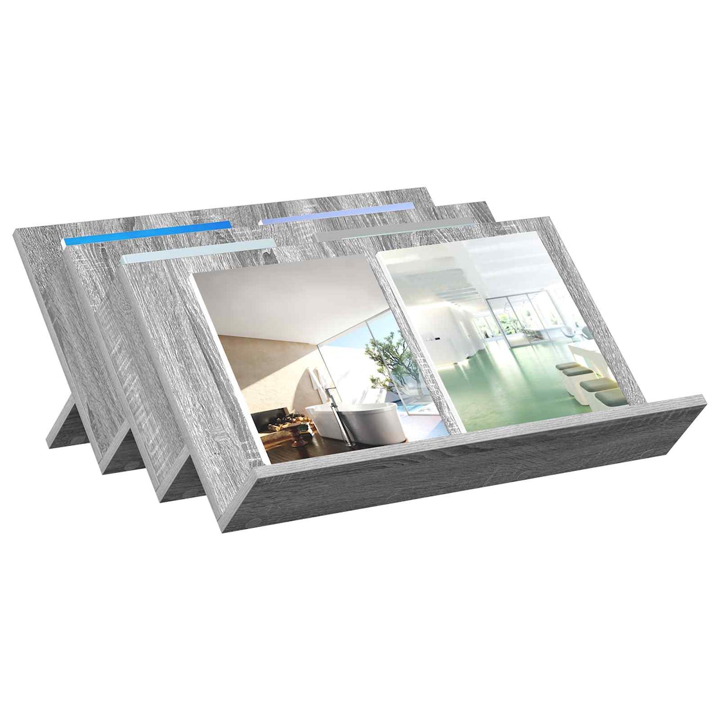 Tijdschrift Rek Grijs Sonoma 65 x 53 x 28,5 cm Bewerkt hout is nu te koop bij PeponiXL, paradijselijk wonen!