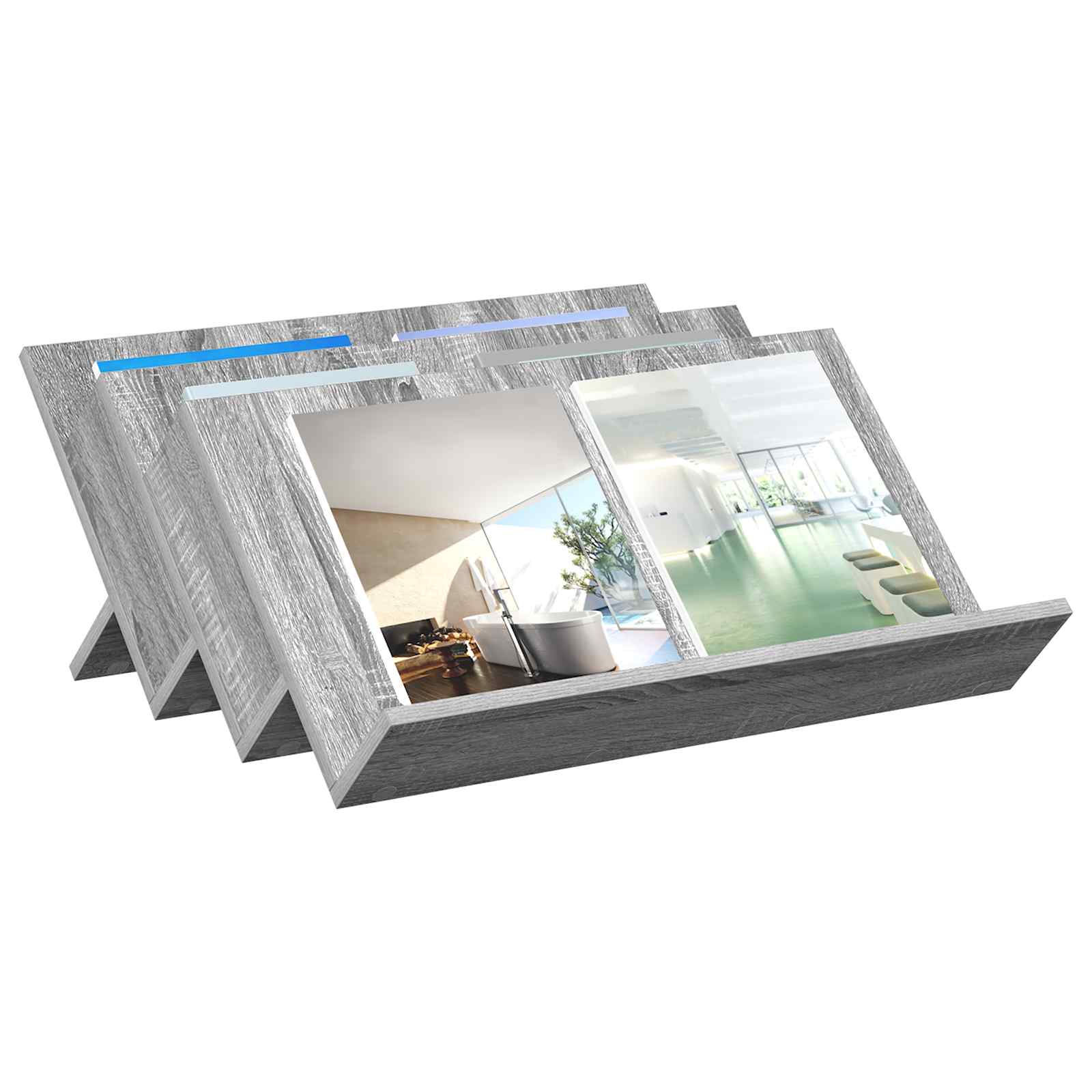 Tijdschrift Rek Grijs Sonoma 65 x 53 x 28,5 cm Bewerkt hout is nu te koop bij PeponiXL, paradijselijk wonen!