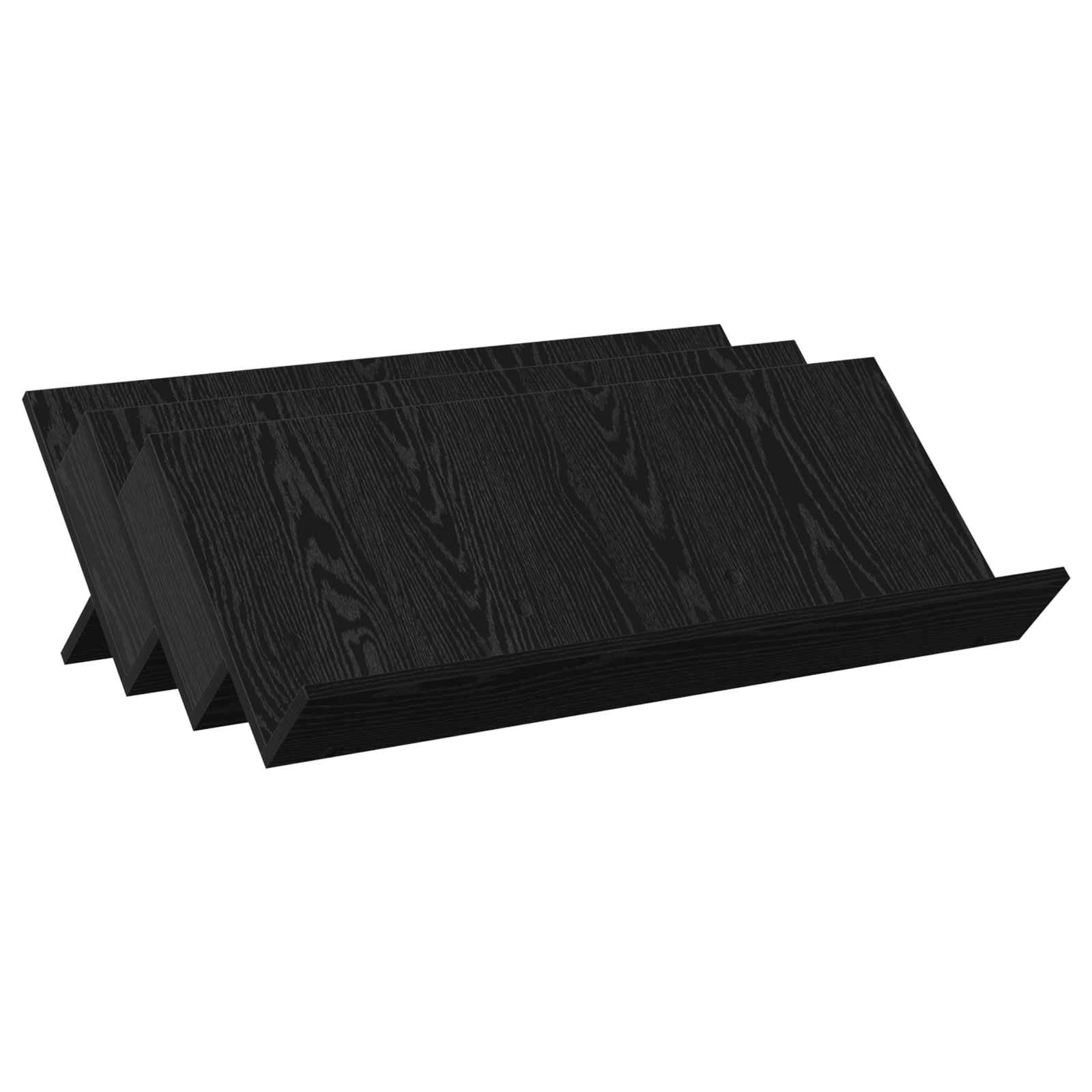 Tijdschrift Rek Zwart Eiken 90 x 53 x 28,5 cm Bewerkt hout is nu te koop bij PeponiXL, paradijselijk wonen!