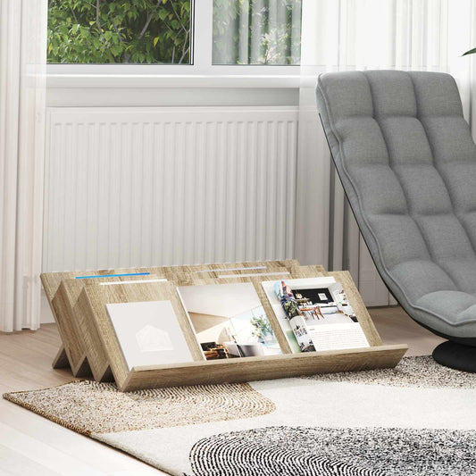 Tijdschrift Rek Sonoma Eiken 90 x 53 x 28,5 cm Bewerkt hout is nu te koop bij PeponiXL, paradijselijk wonen!