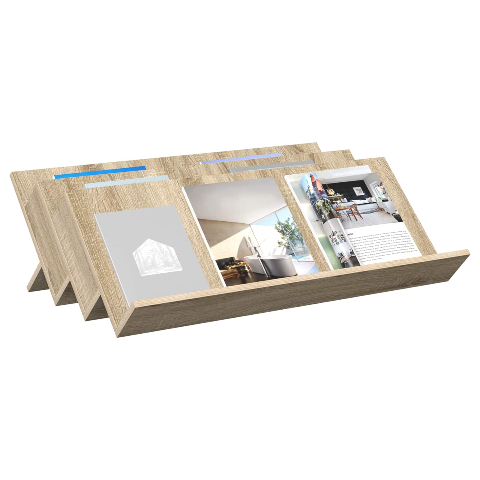 Tijdschrift Rek Sonoma Eiken 90 x 53 x 28,5 cm Bewerkt hout is nu te koop bij PeponiXL, paradijselijk wonen!