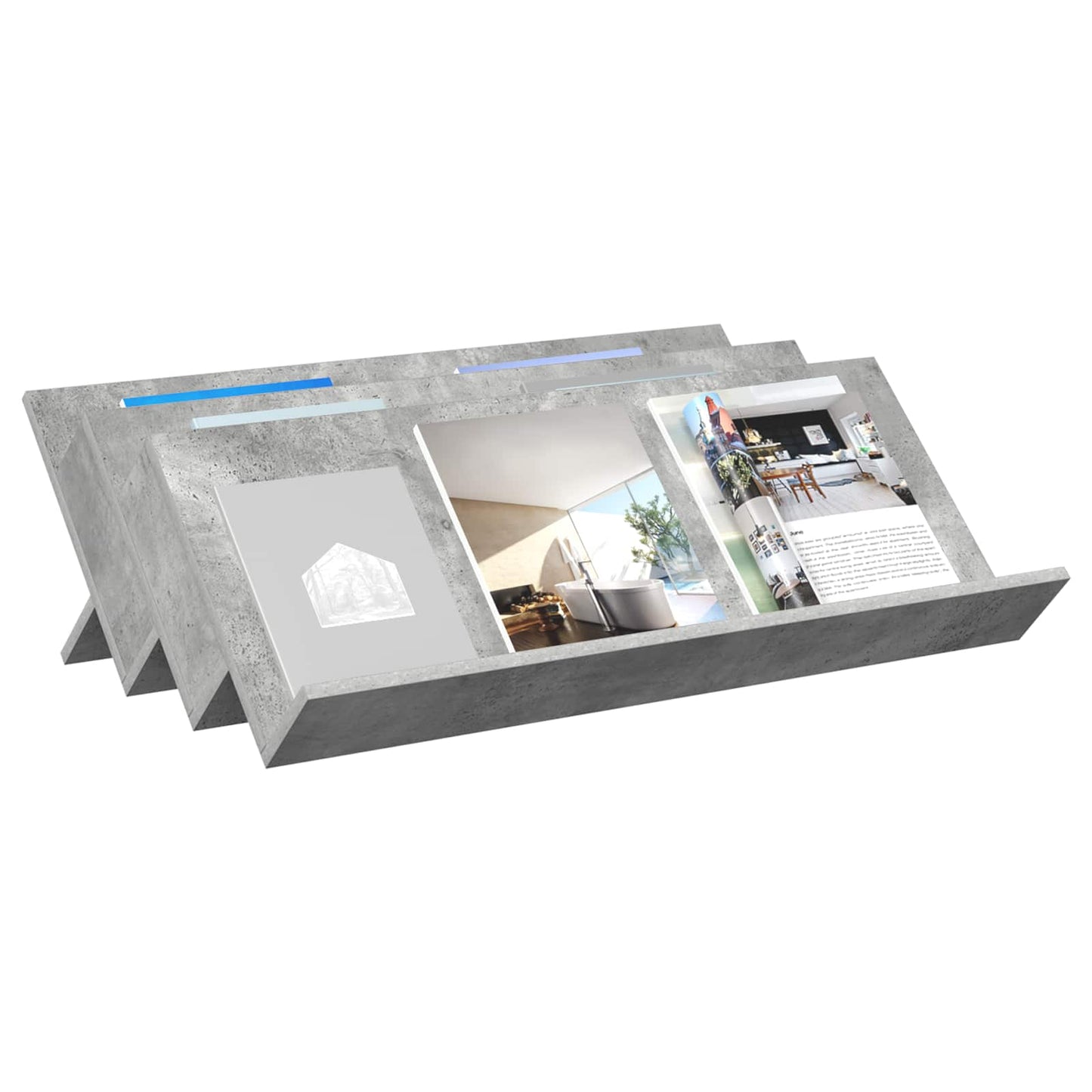 Tijdschrift Rek Concerte Grijs 90 x 53 x 28,5 cm Bewerkt hout is nu te koop bij PeponiXL, paradijselijk wonen!