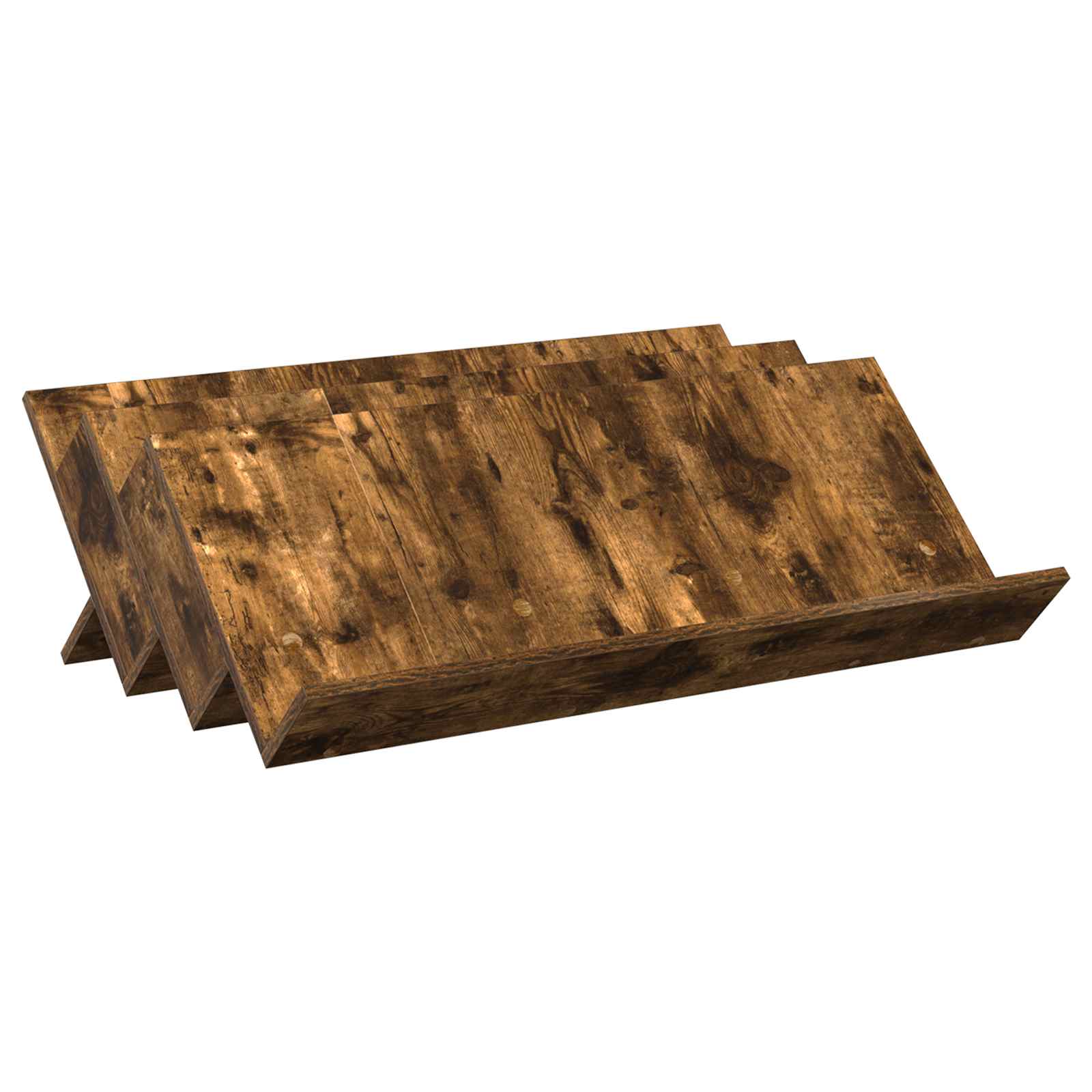 Tijdschrift Rek Gerookt eiken 90 x 53 x 28,5 cm Bewerkt hout is nu te koop bij PeponiXL, paradijselijk wonen!