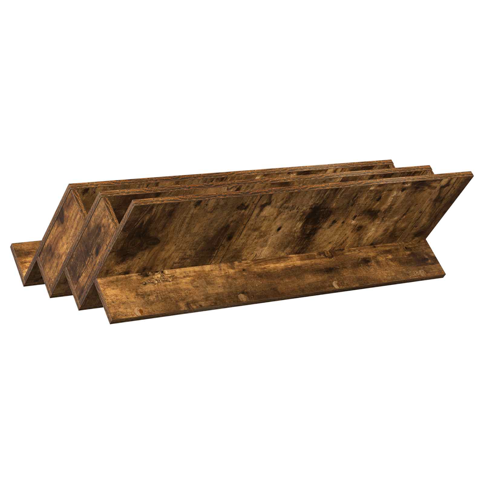 Tijdschrift Rek Gerookt eiken 90 x 53 x 28,5 cm Bewerkt hout is nu te koop bij PeponiXL, paradijselijk wonen!