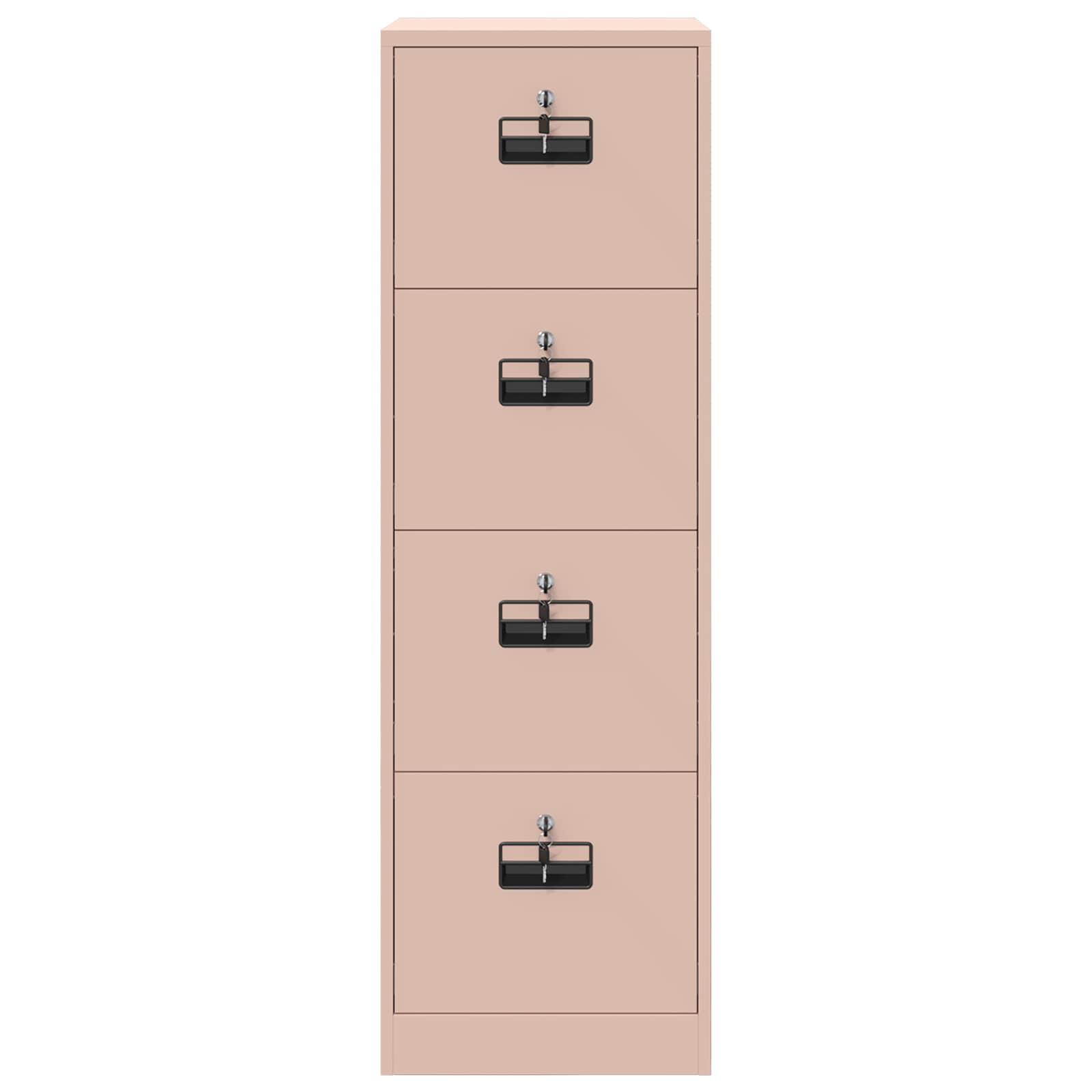 Bestandenkast 2 pcs Roze 44 x 50 x 139 cm Koudgewalst Staal is nu te koop bij PeponiXL, paradijselijk wonen!